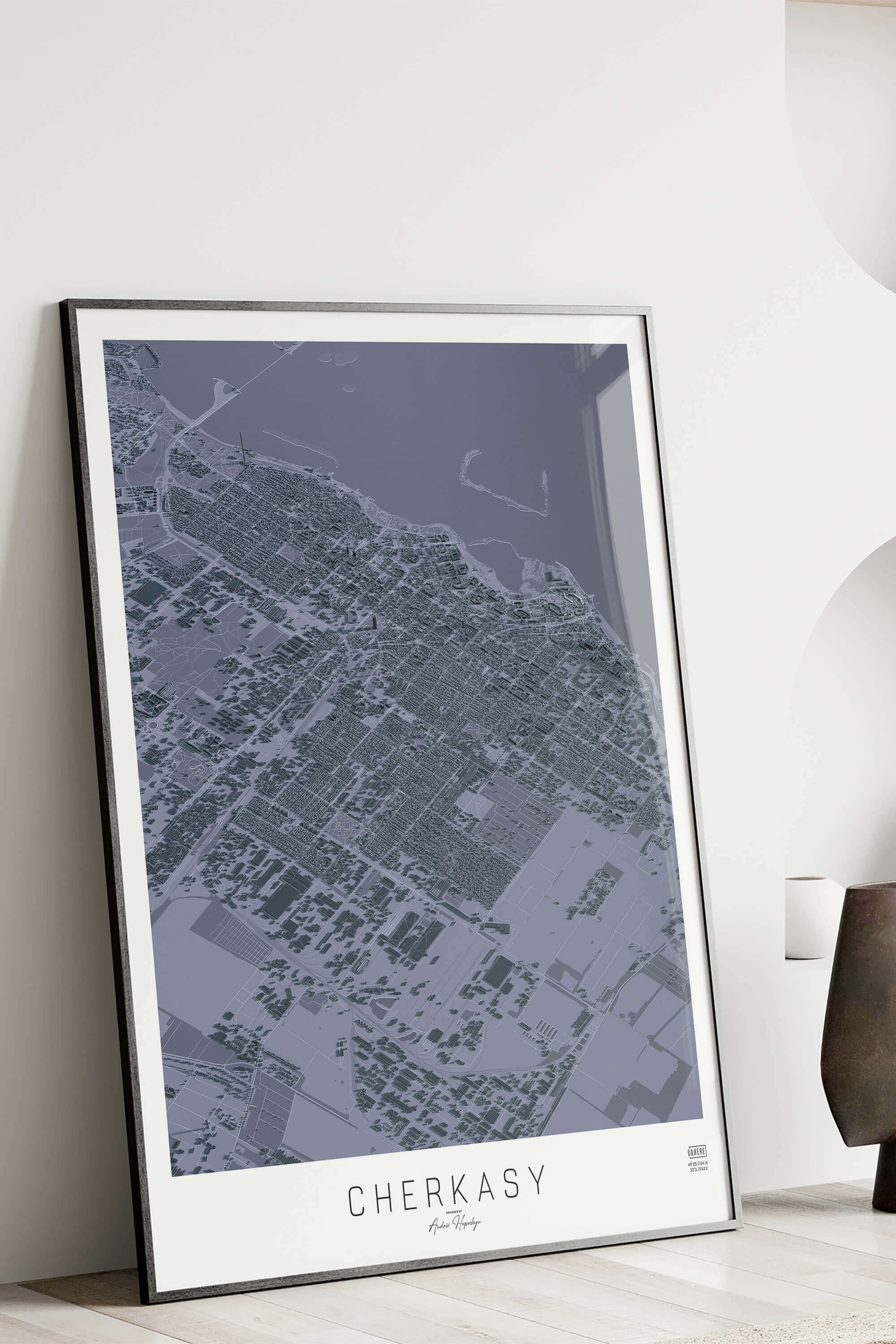 Артмапа міста Черкаси - стиль "Графітовий"