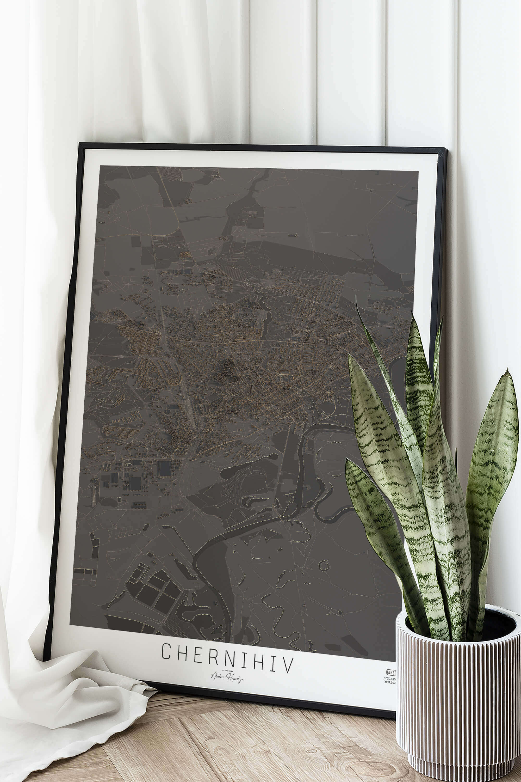 Артмапа міста Чернігів - стиль "Нічне місто"