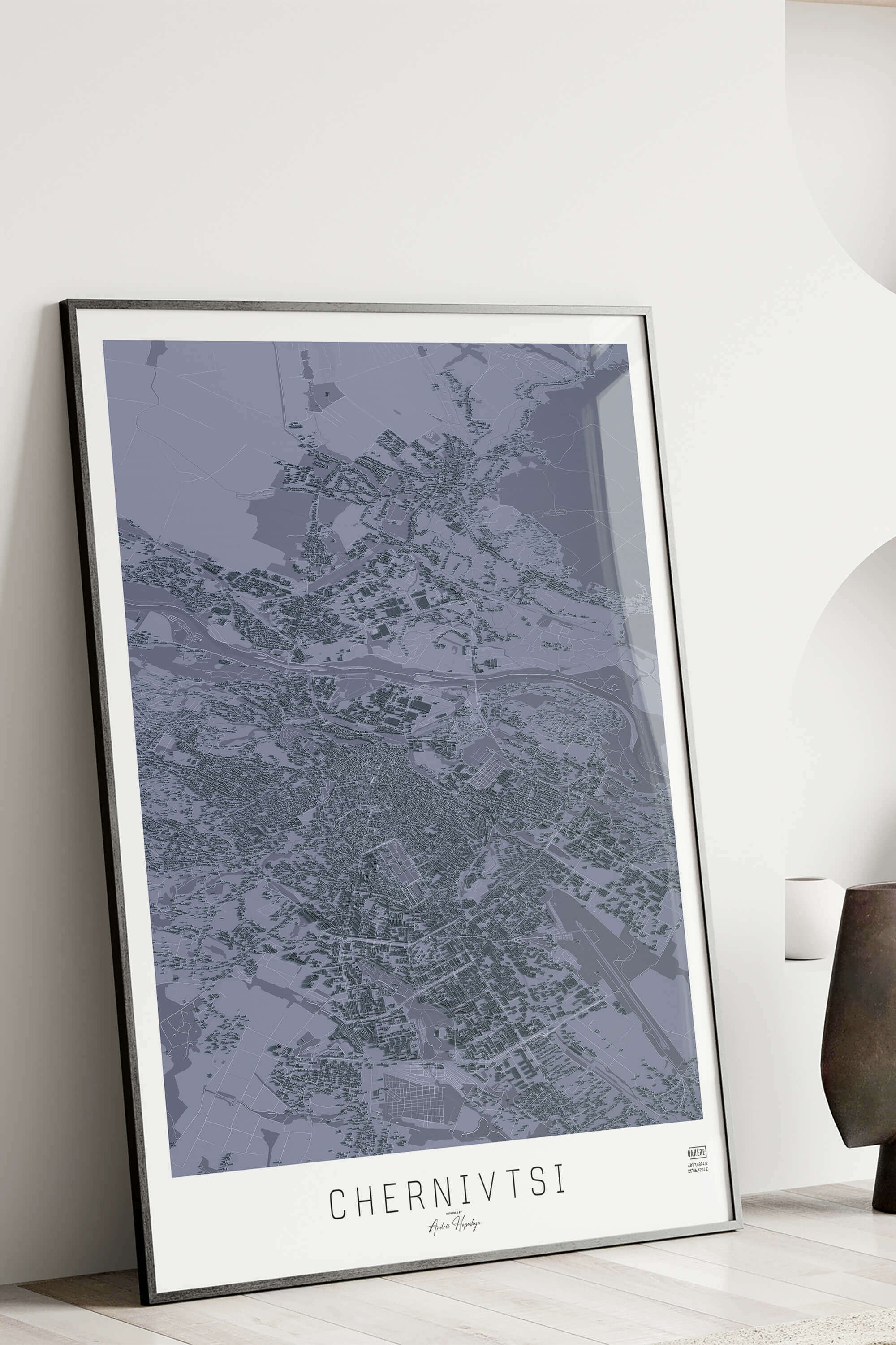 Артмапа міста Чернівці - стиль "Графітовий"