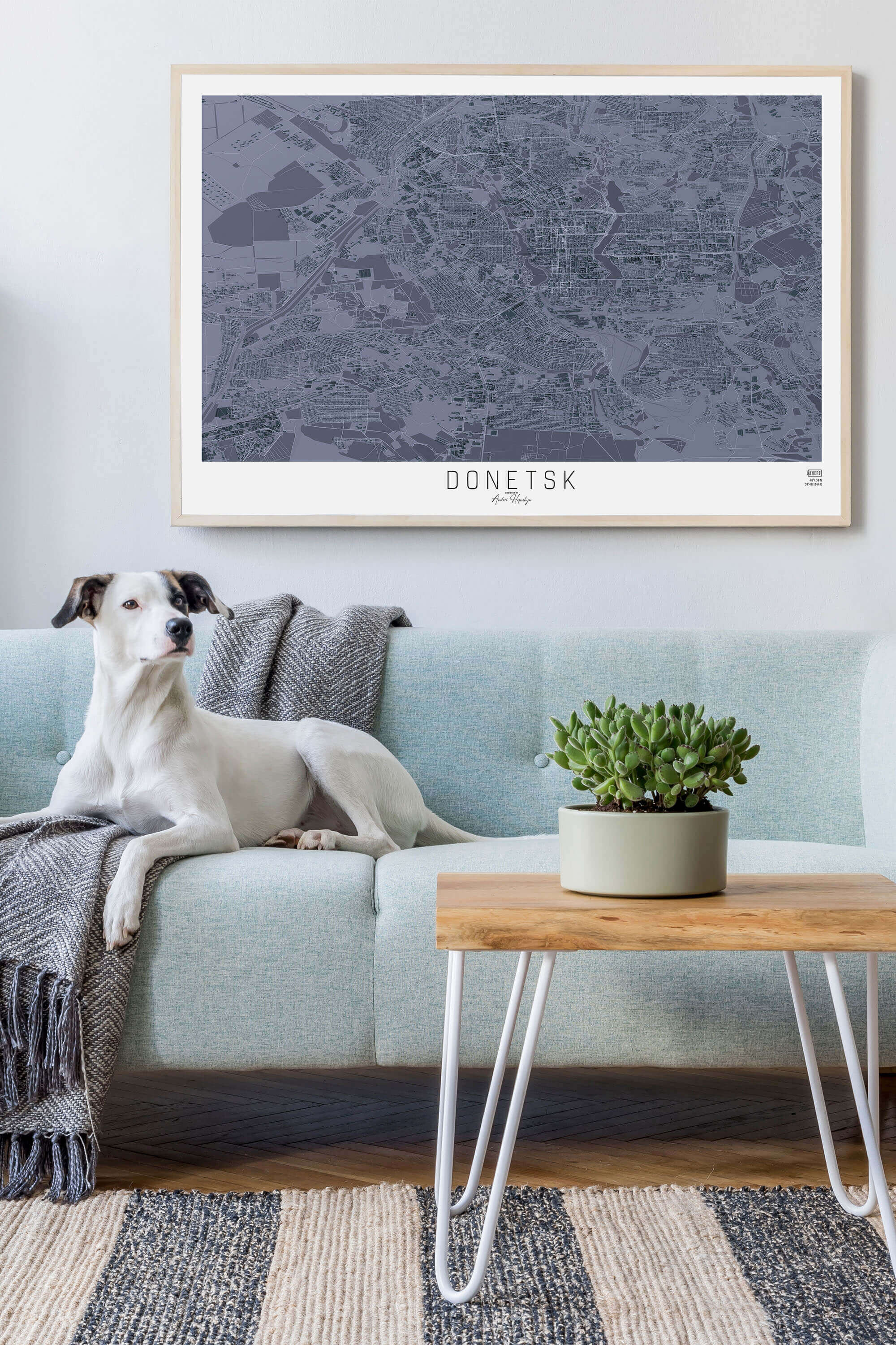 Артмапа міста Донецьк - стиль "Графітовий"