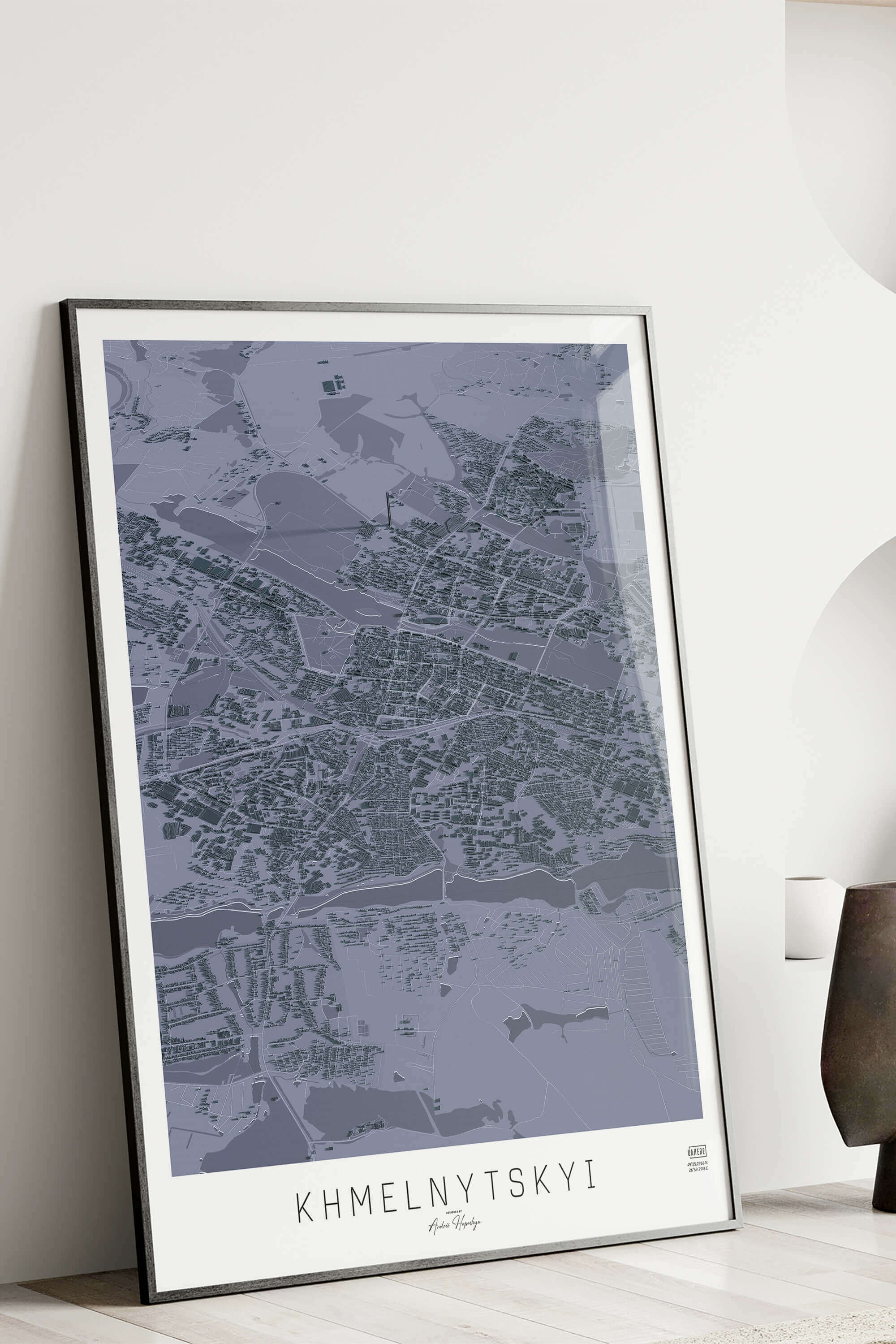 Артмапа міста Хмельницький - стиль "Графітовий"