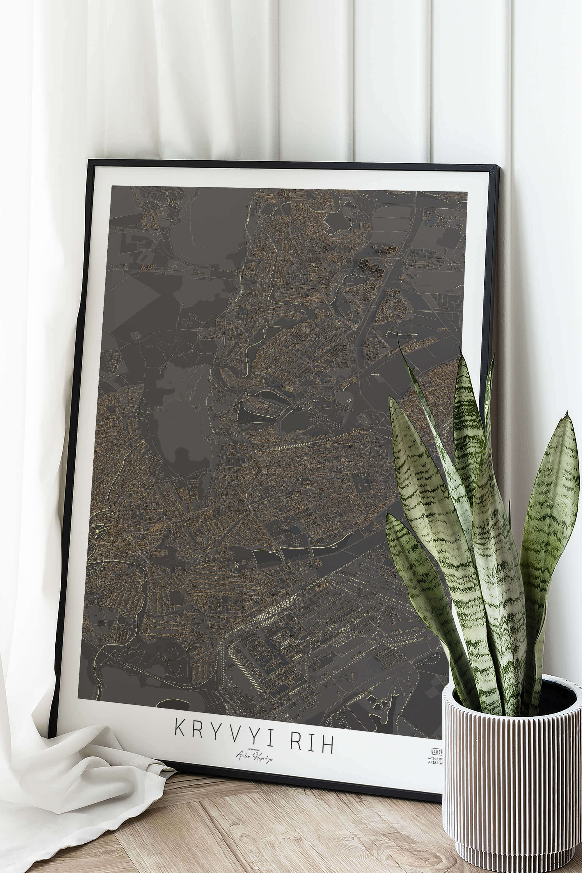 Артмапа міста Кривий Ріг - стиль "Нічне місто"