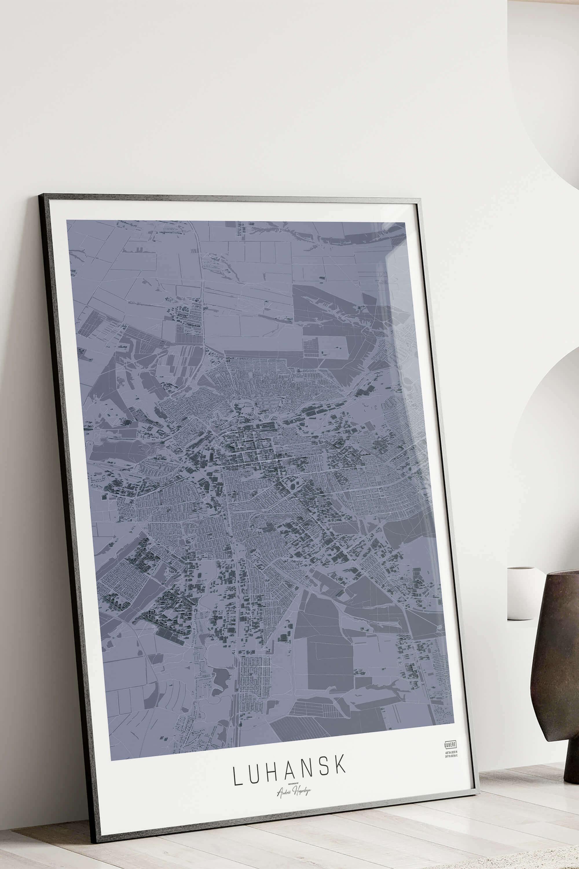 Артмапа міста Луганськ - стиль "Графітовий"