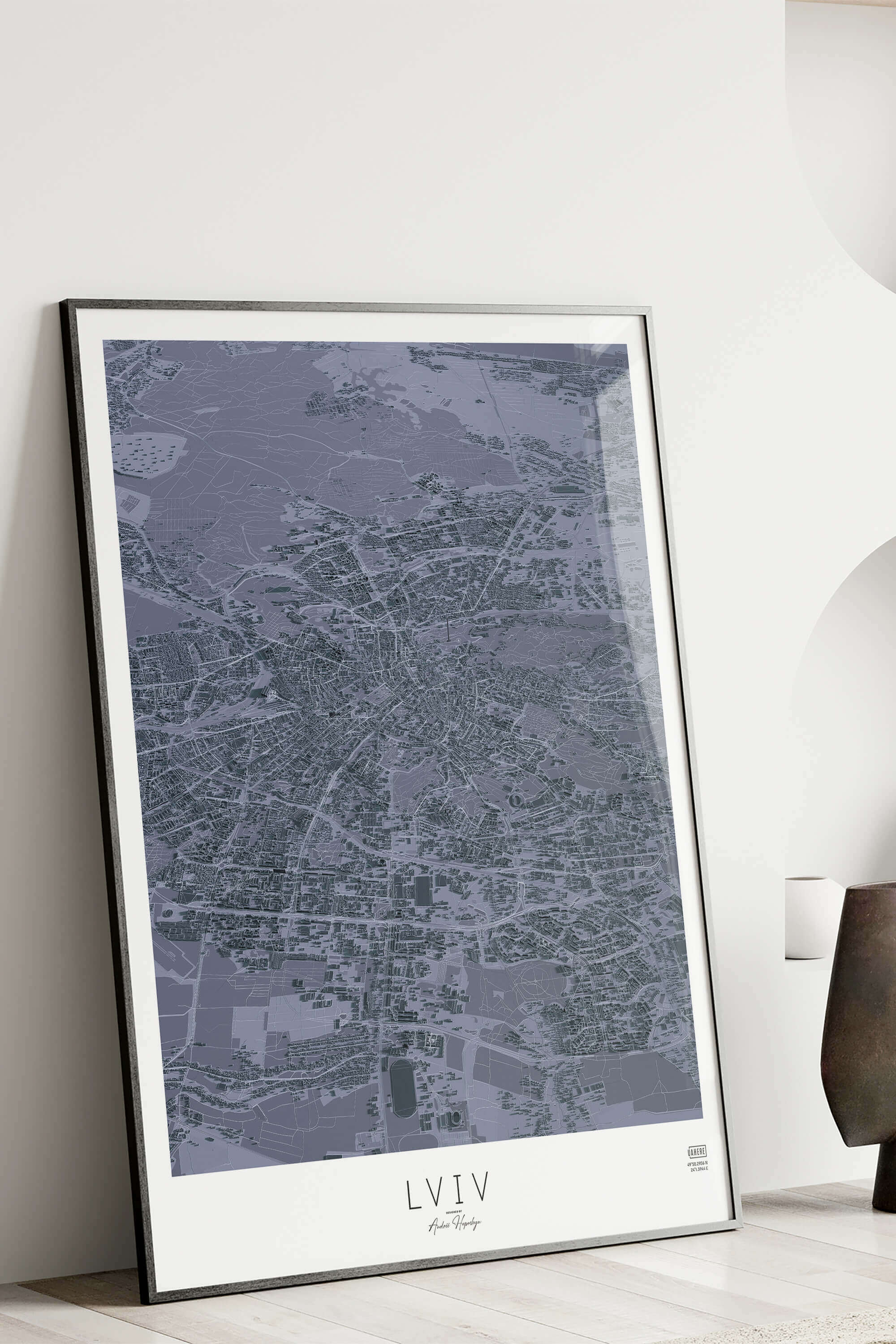 Артмапа міста Львів - стиль "Графітовий"