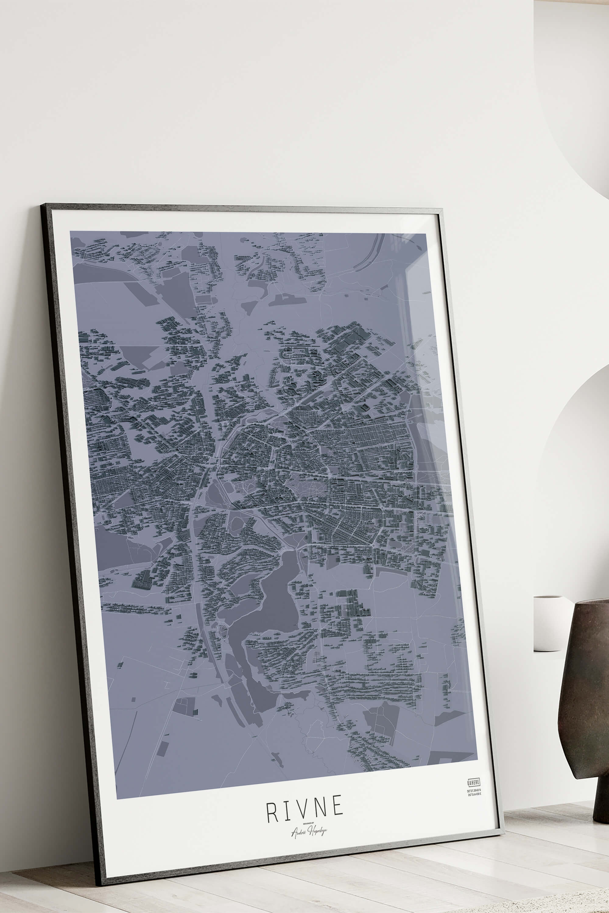 Артмапа міста Рівне - стиль "Графітовий"