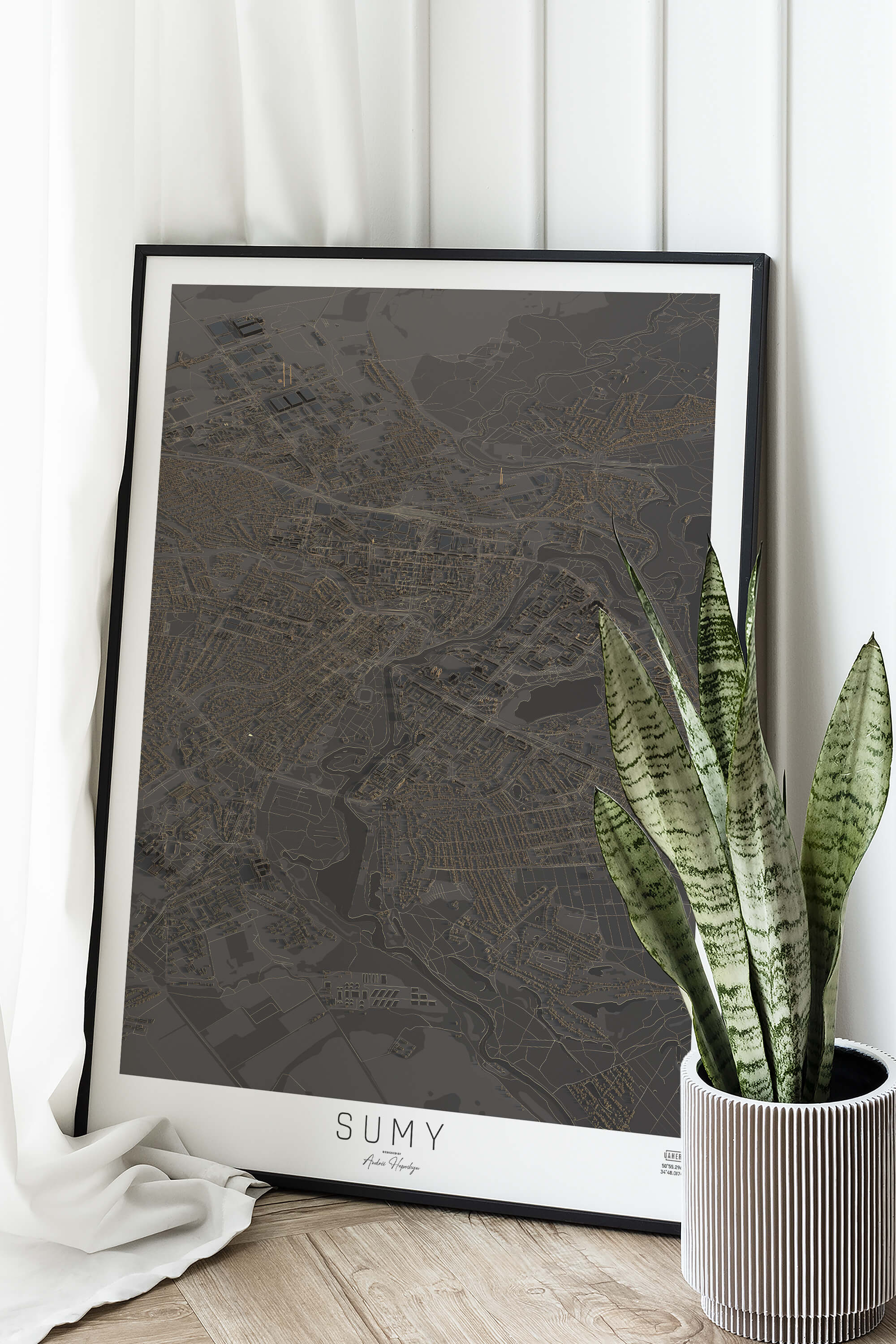 Артмапа міста Рівне - стиль "Нічне місто"