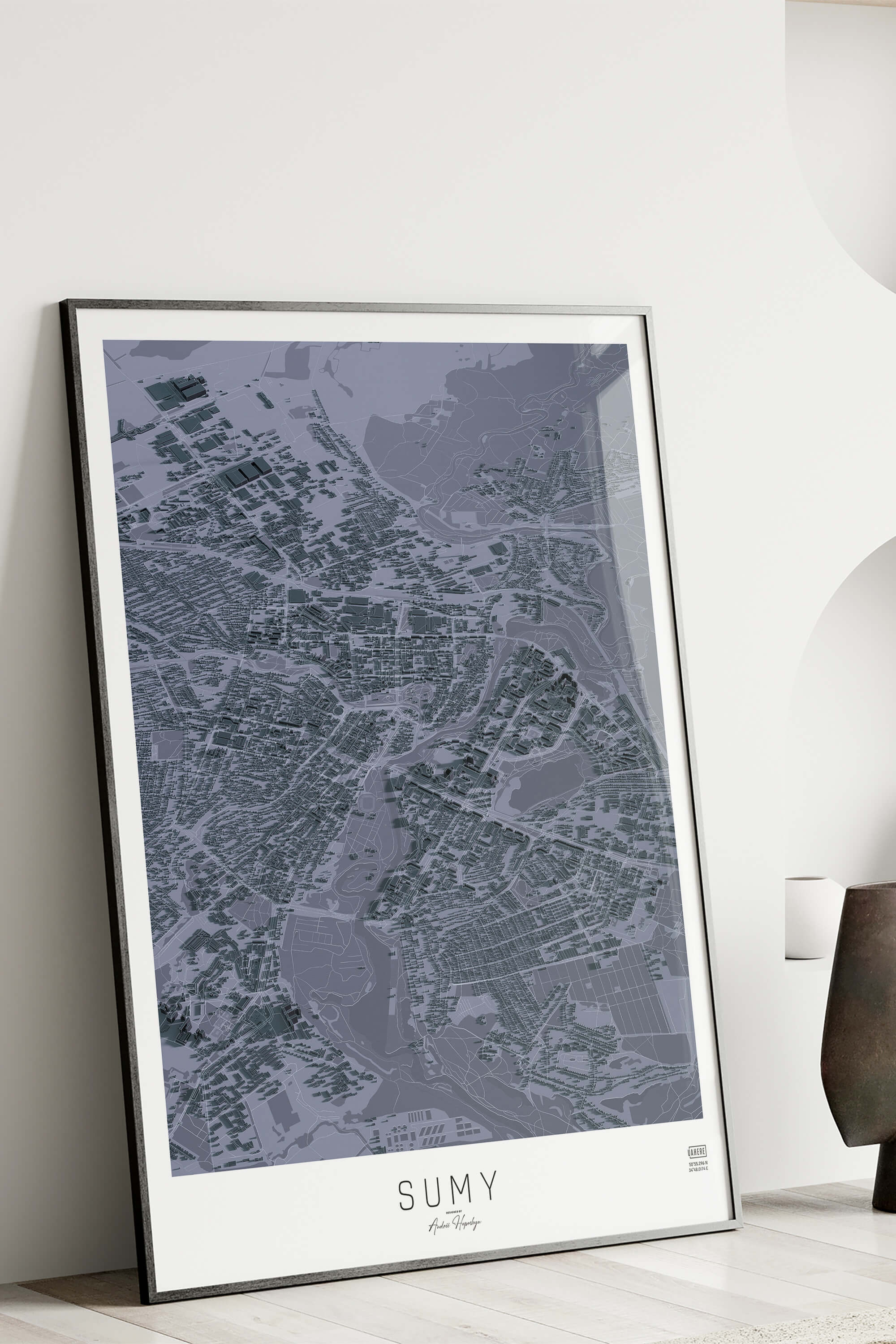 Артмапа міста Суми - стиль "Графітовий"