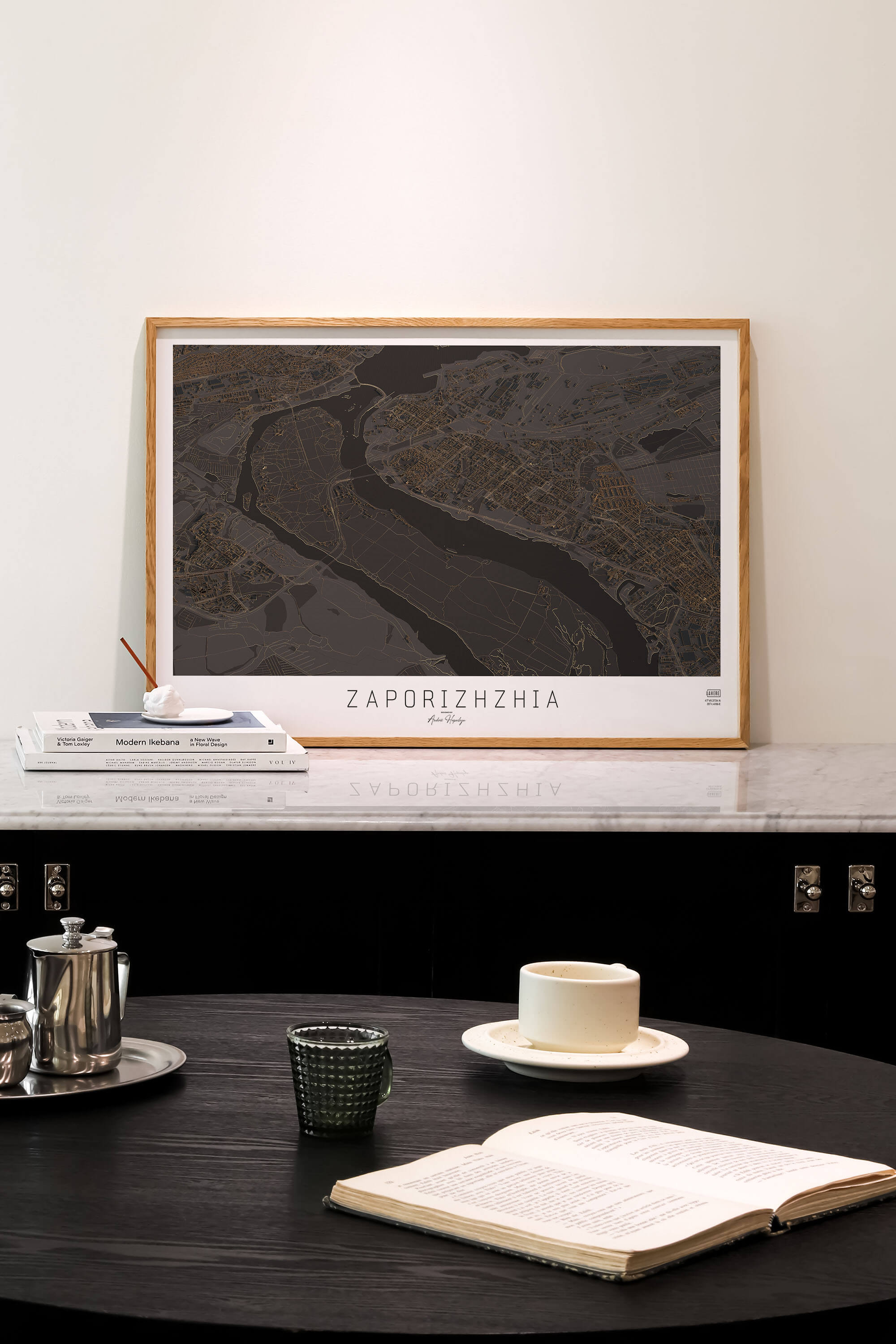 Артмапа міста Запоріжжя - стиль "Нічне місто"