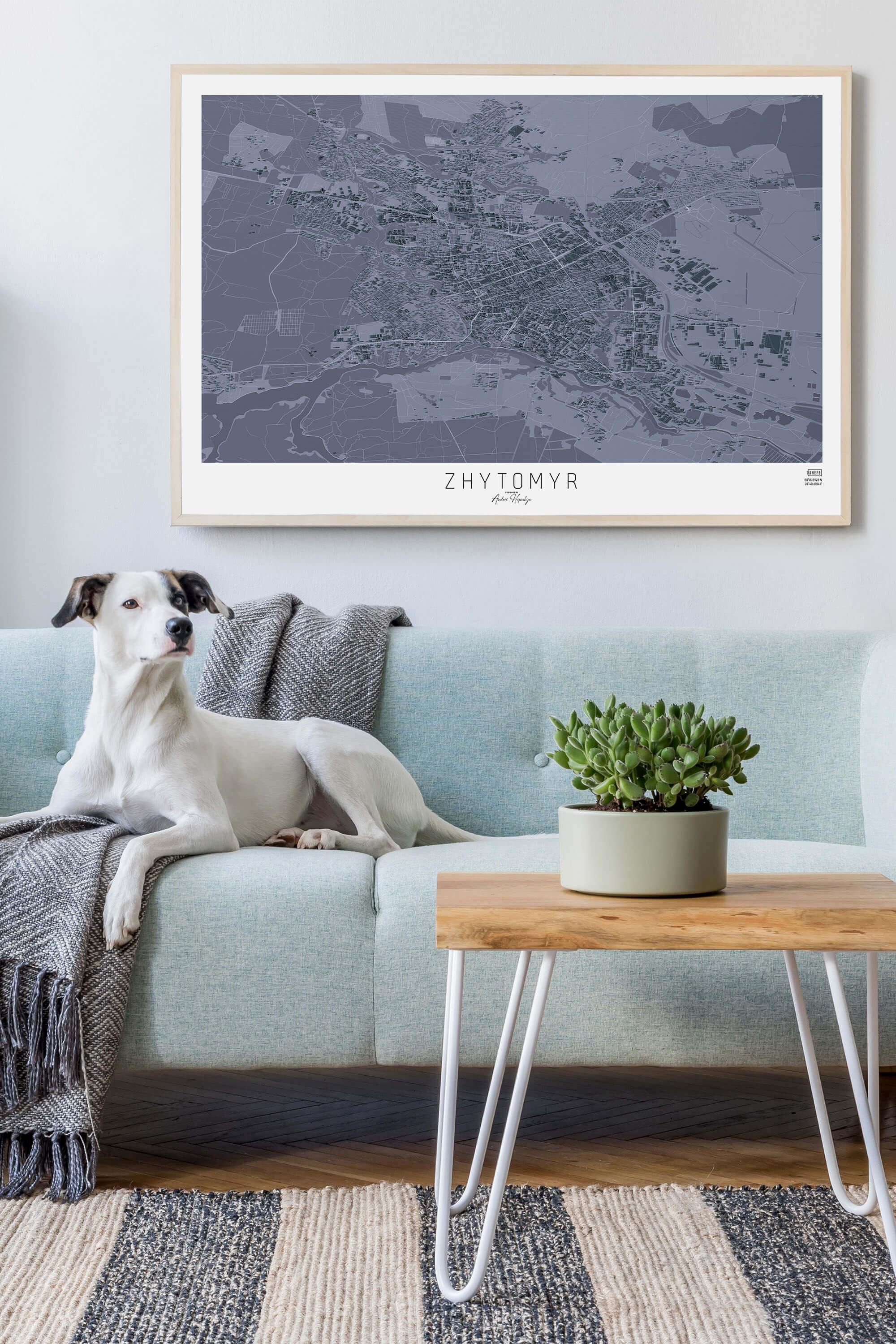 Артмапа міста Житомир - стиль "Графітовий"
