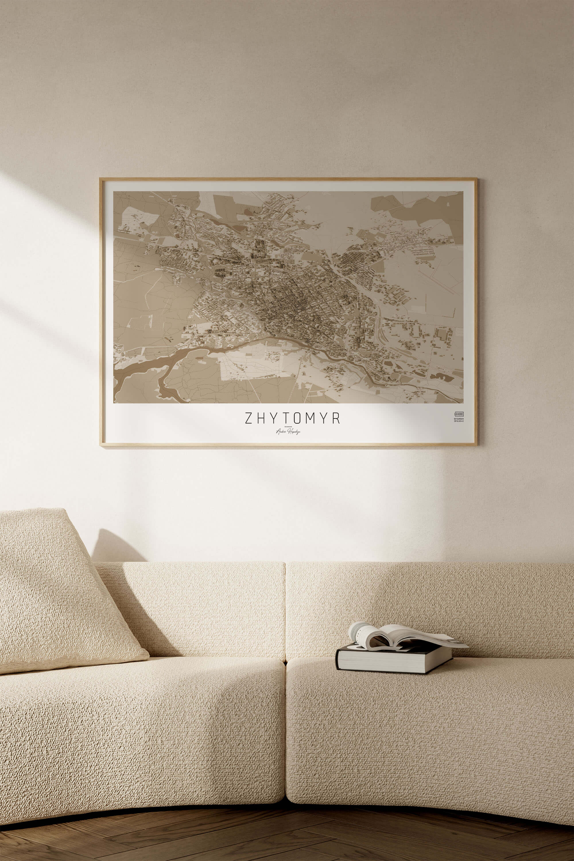 Артмапа міста Житомир - стиль “Cепія”