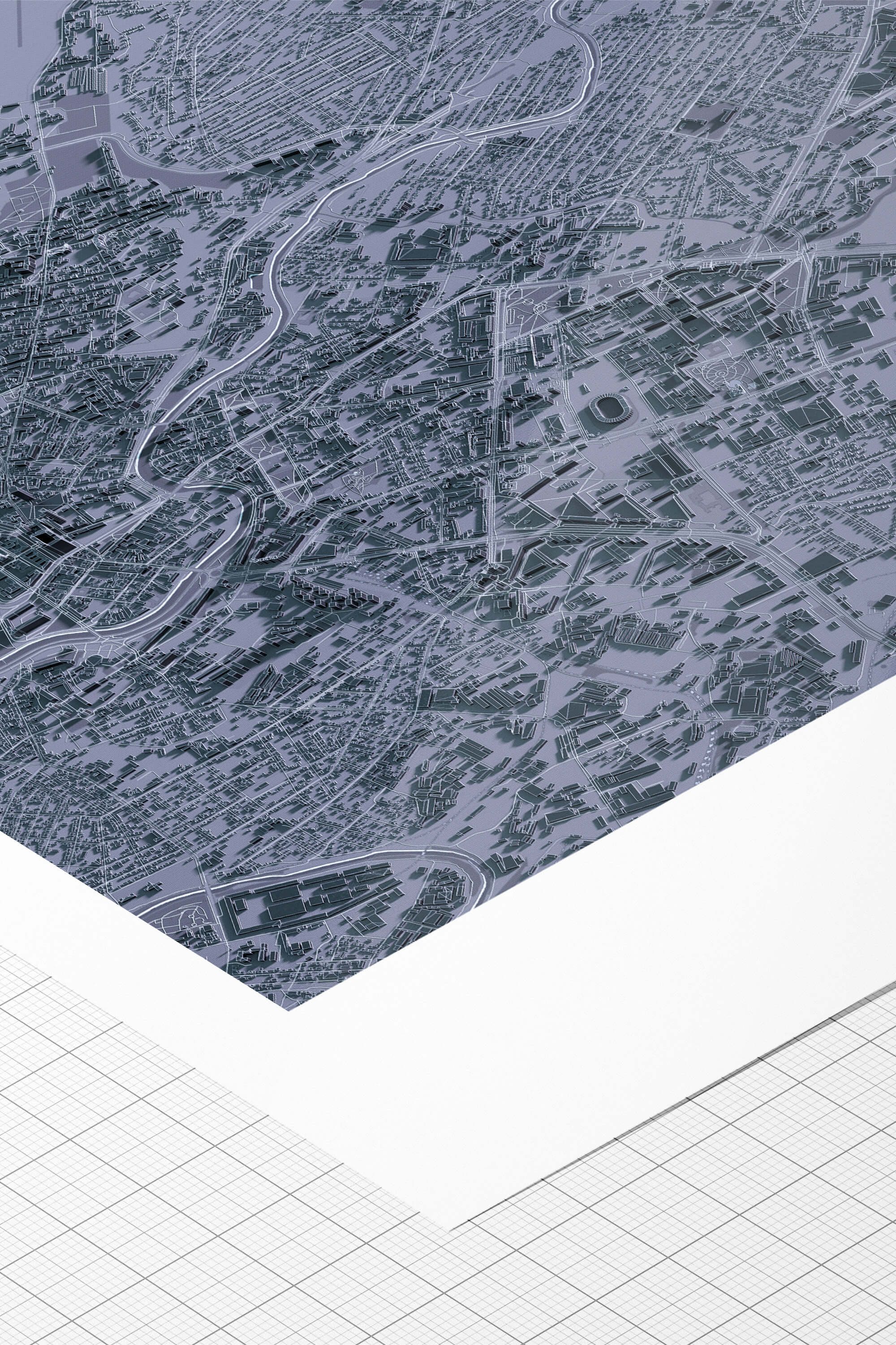 Чистина картини з містом Зарків в стилі графіт