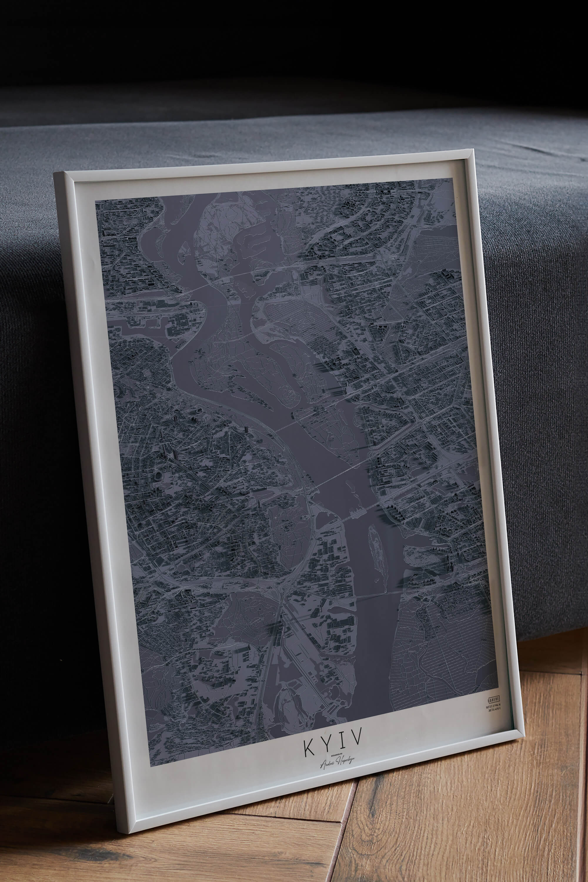 Великий постер міста Київ в рамці