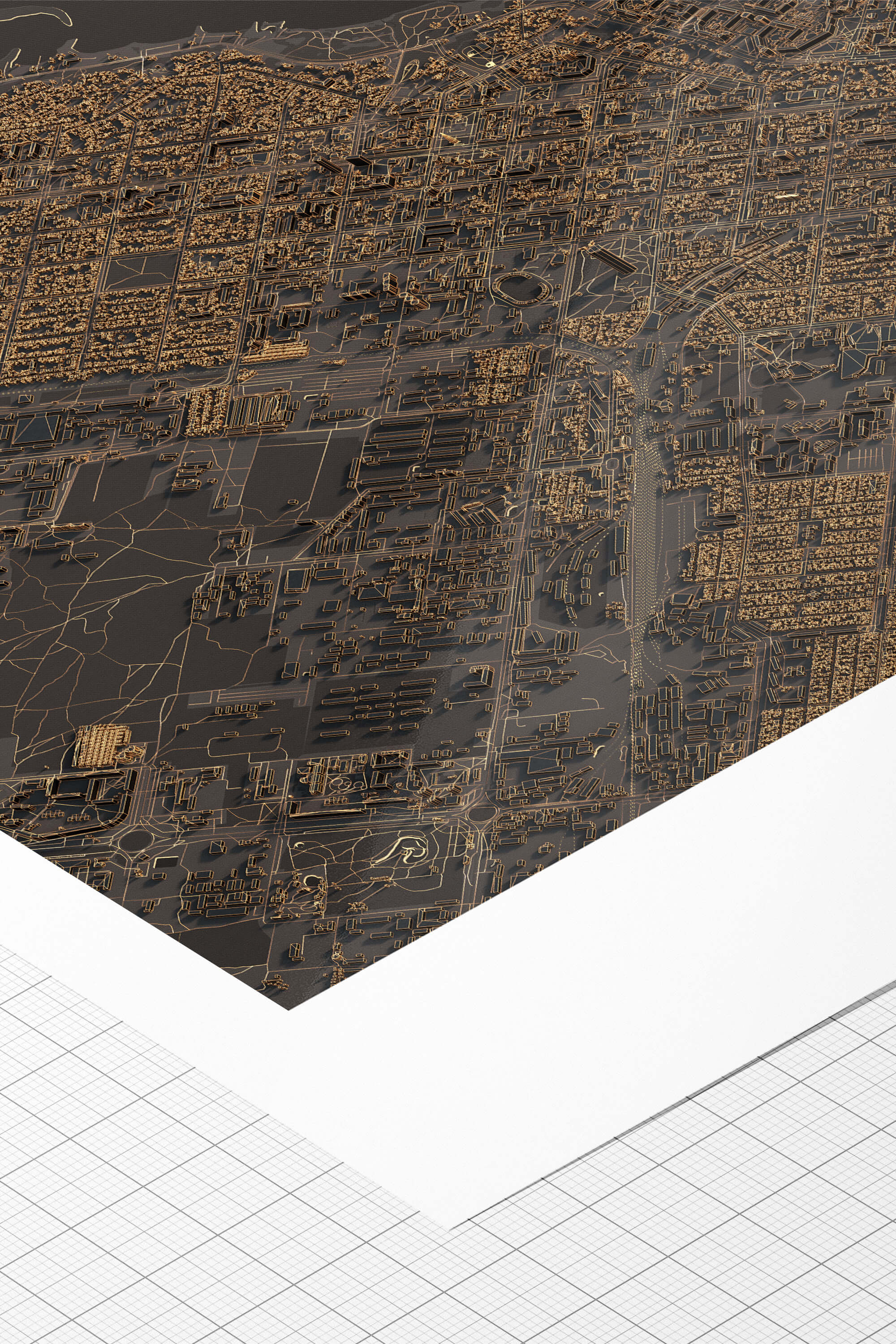 Приклад файного друку на папері hahnemuhle чорної мапи Черкаси