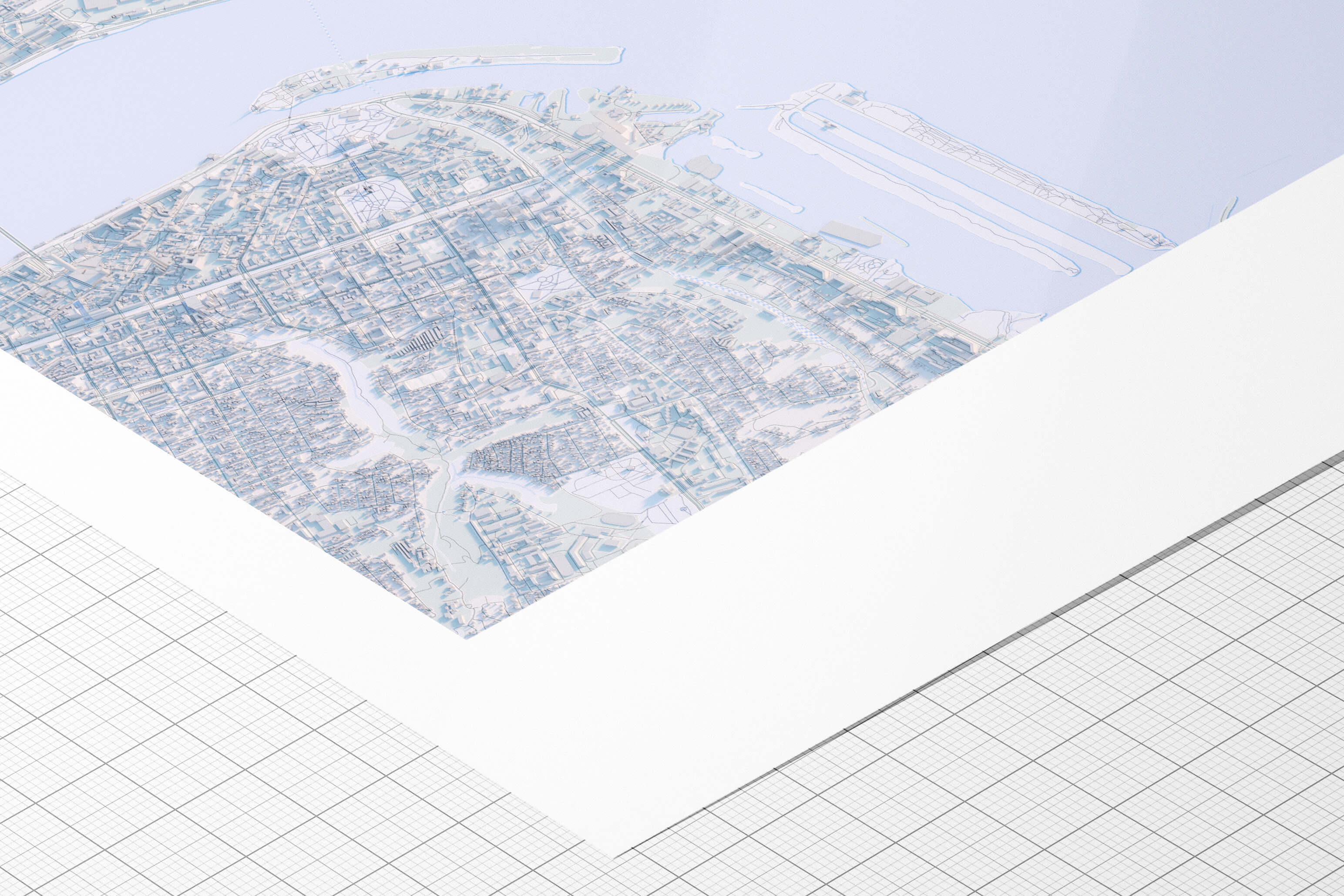 Преміум друк на папері hahnemuhle glossy 3д мапи Дніпро