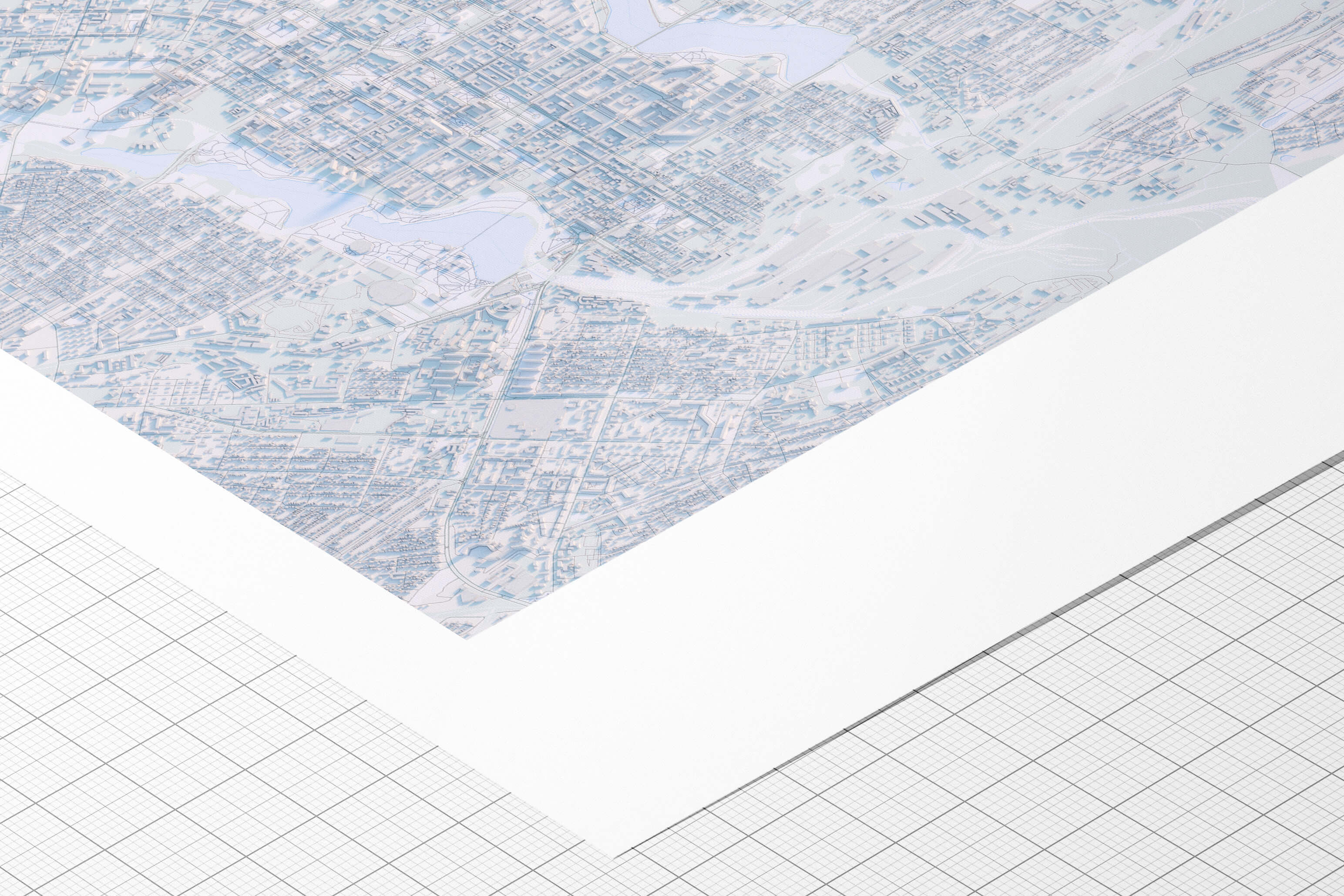 Преміум друк на папері hahnemuhle glossy 3д мапи Донецьку