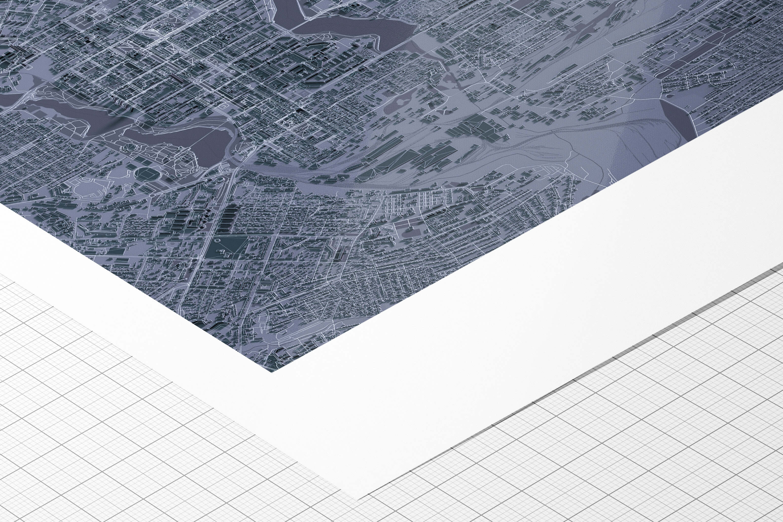 Якісний друк на папері hahnemuhle 3д мапи Донецьку