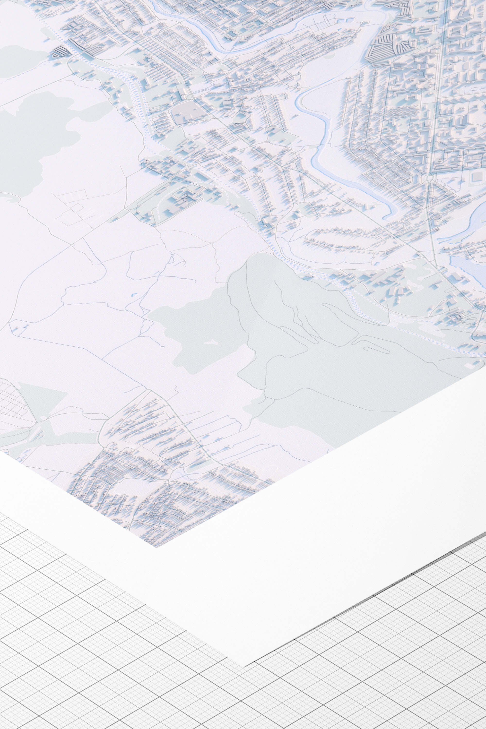 Преміум друк на папері hahnemuhle glossy 3д мапи Кривого Рогу