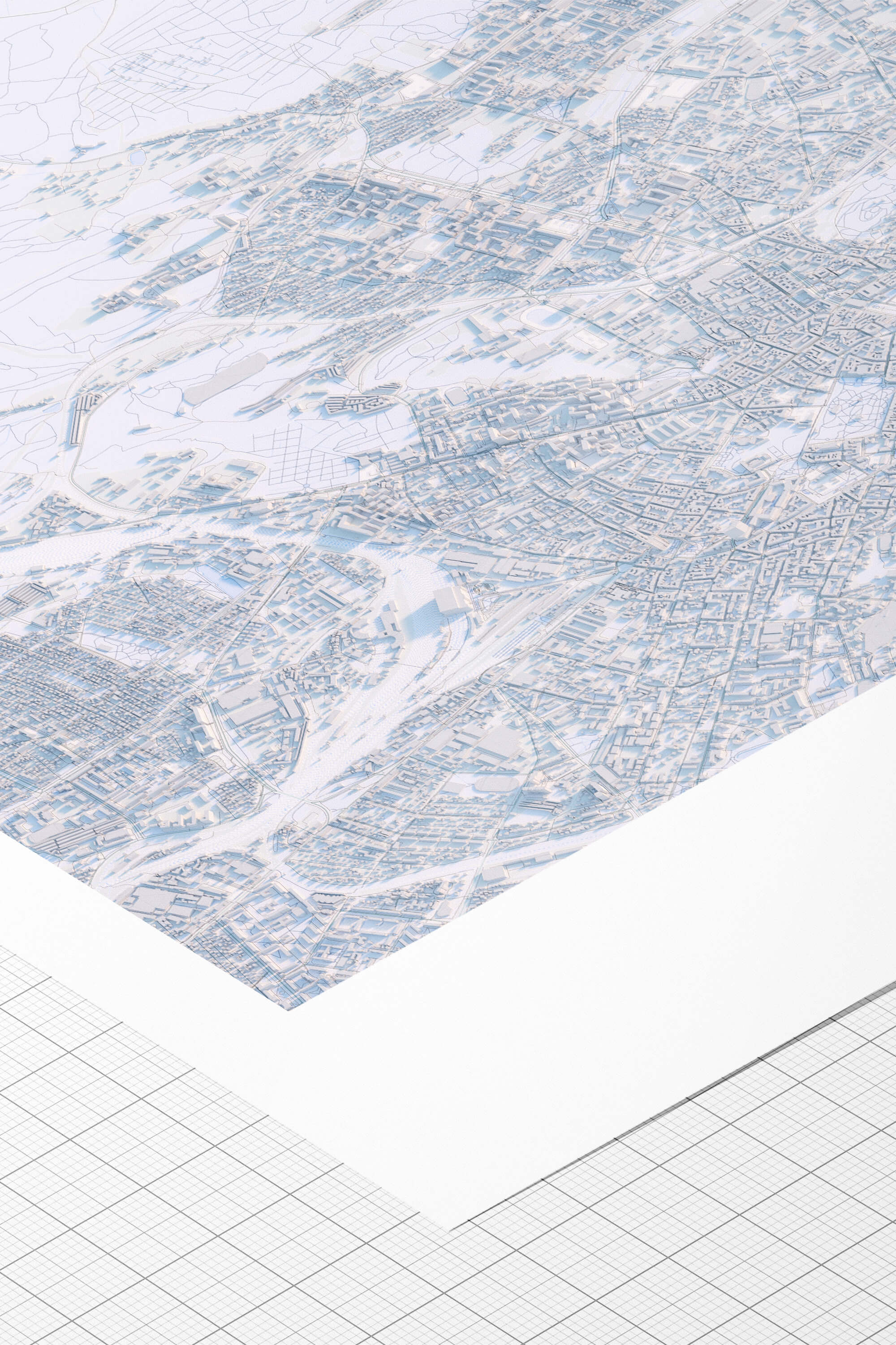 Преміум друк на папері hahnemuhle glossy 3д мапи Львова