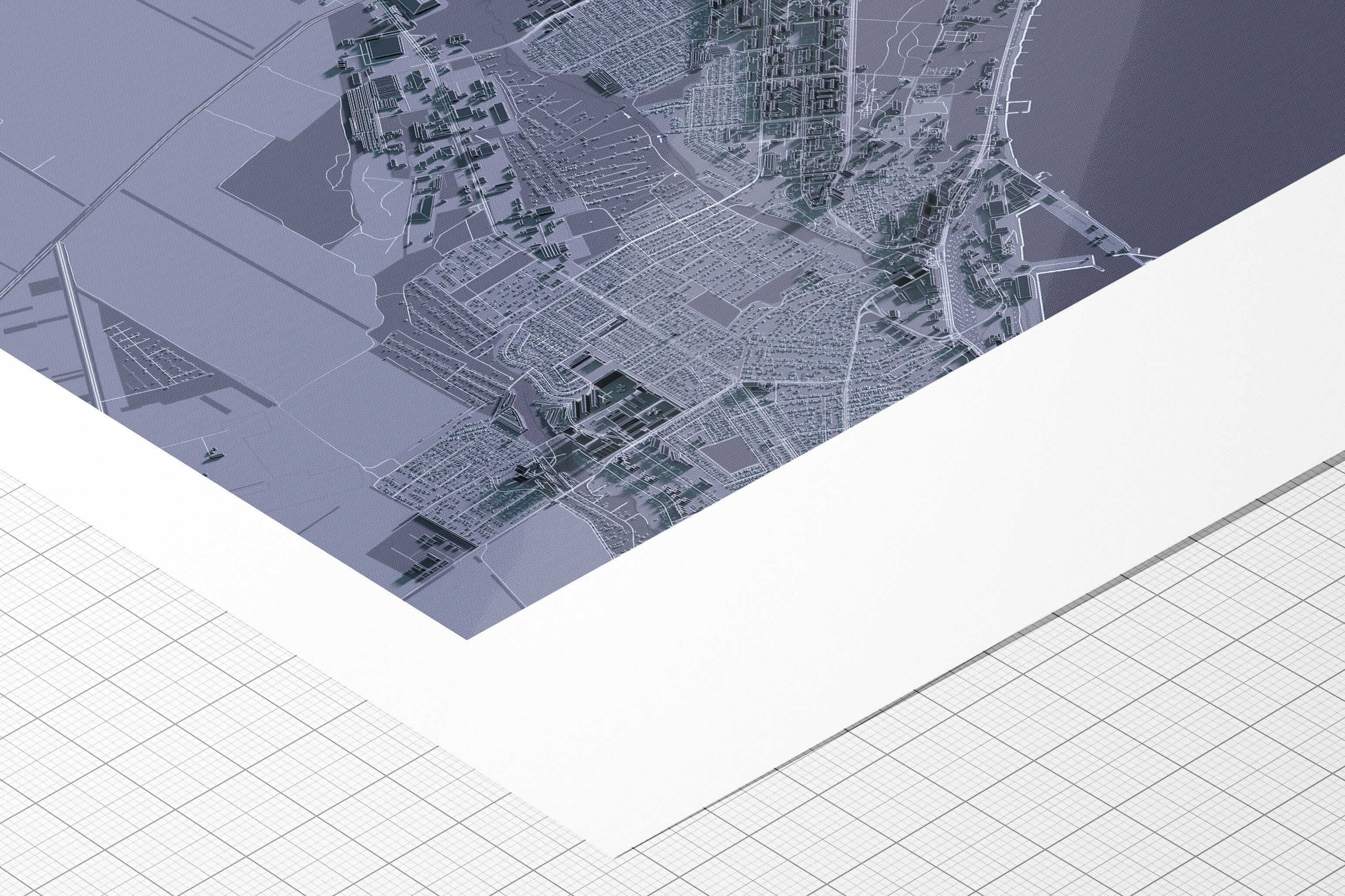 Якісний друк на папері hahnemuhle 3д мапи Маріуполя