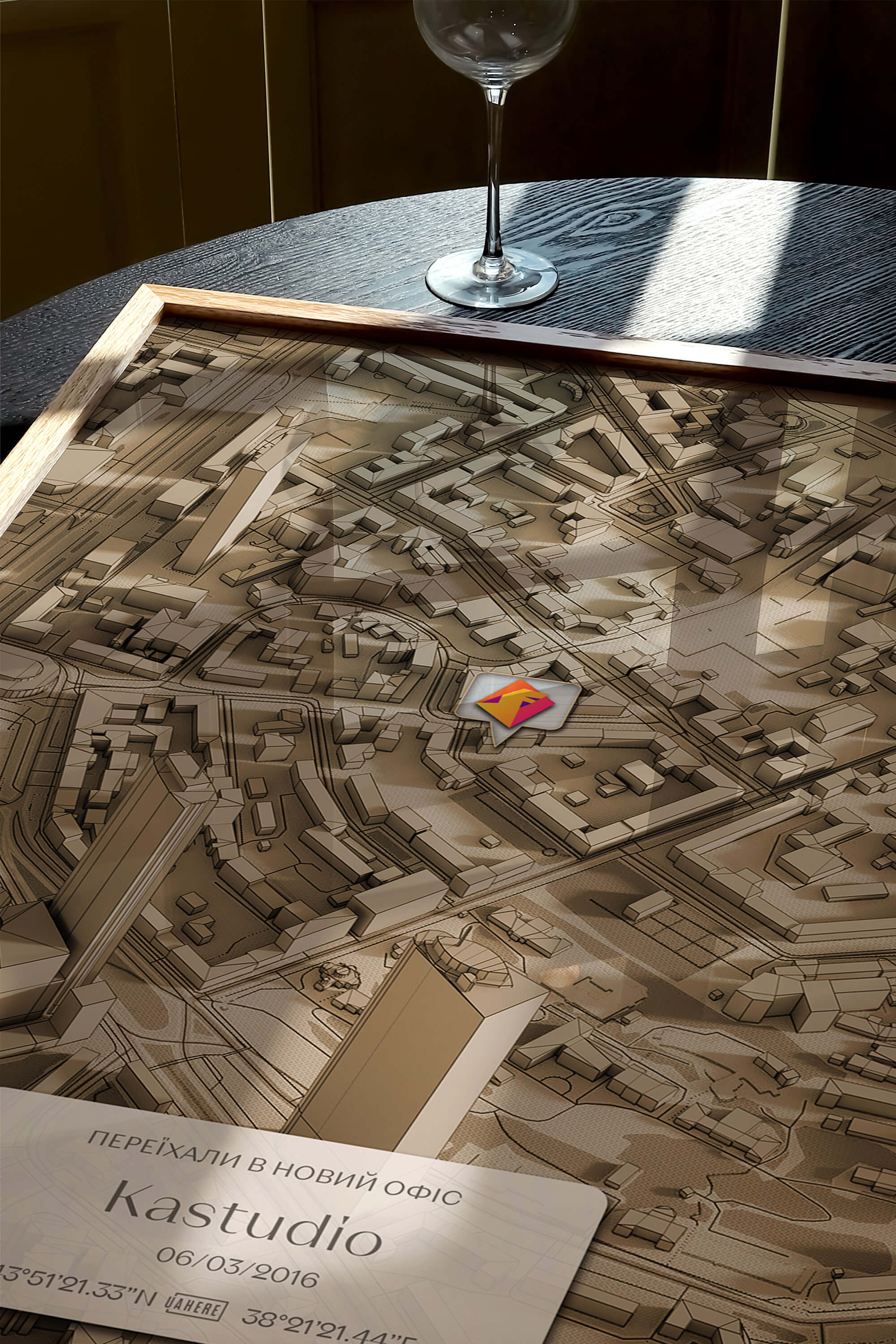 Мінімапа "Переїхали в новий офіс" - стиль "Сепія" | Мінімапа