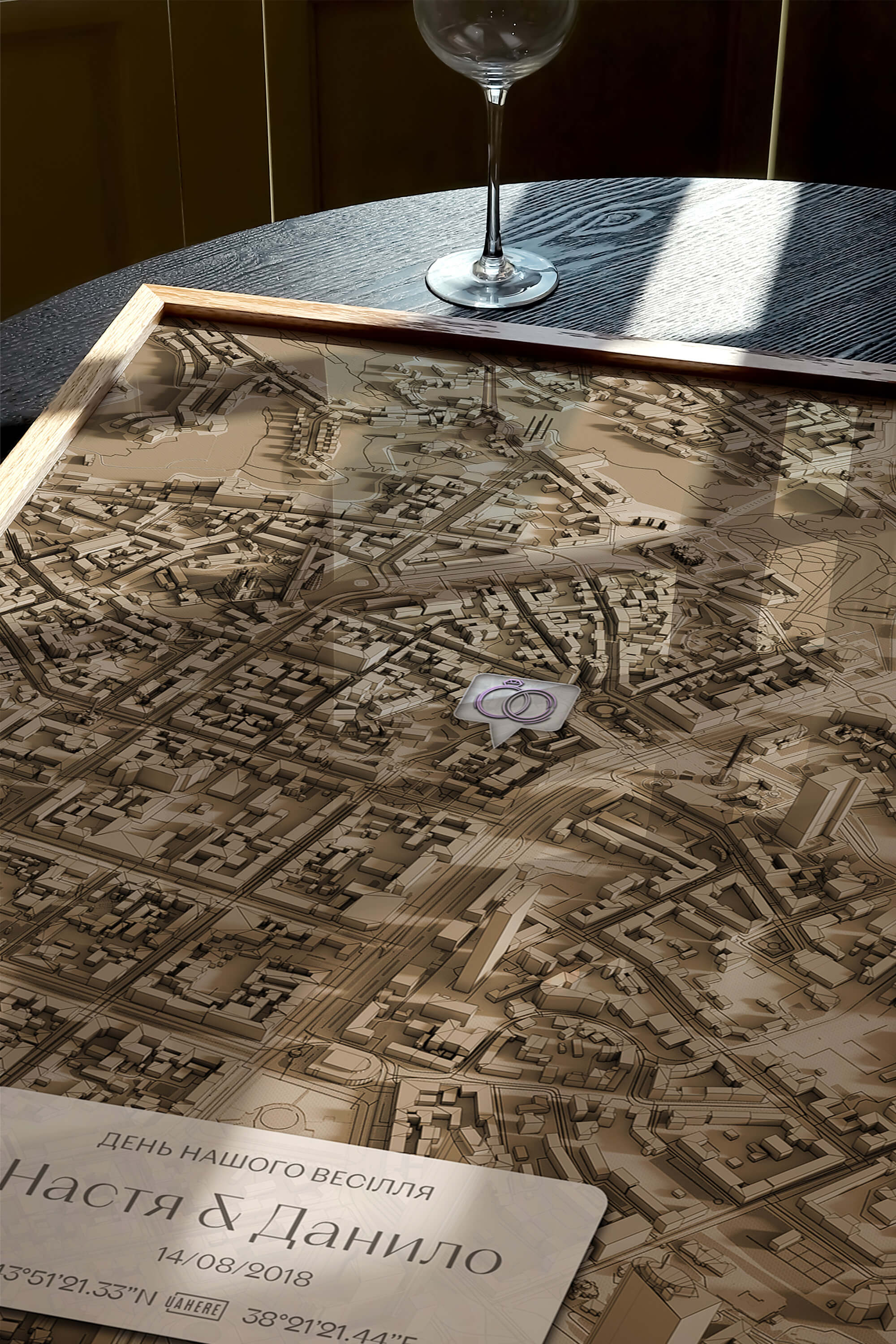 Мінімапа "День нашого весілля" - стиль "Сепія" | UAHERE