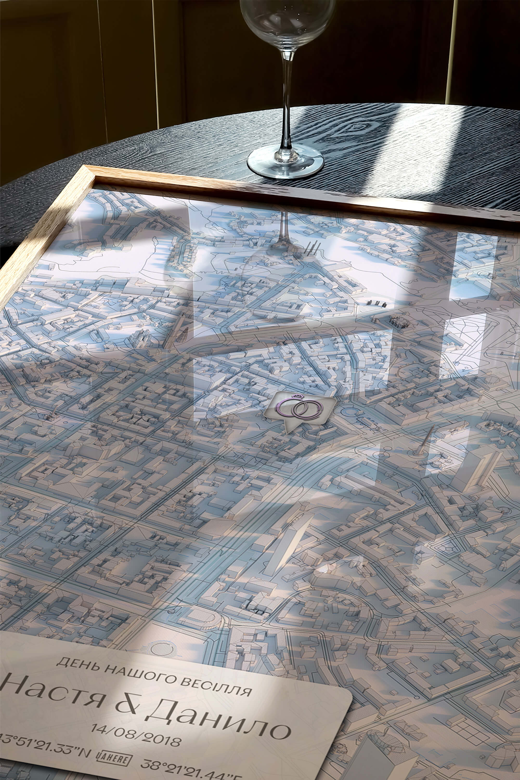 Мінімапа "День нашого весілля" - стиль "Білий" | UAHERE