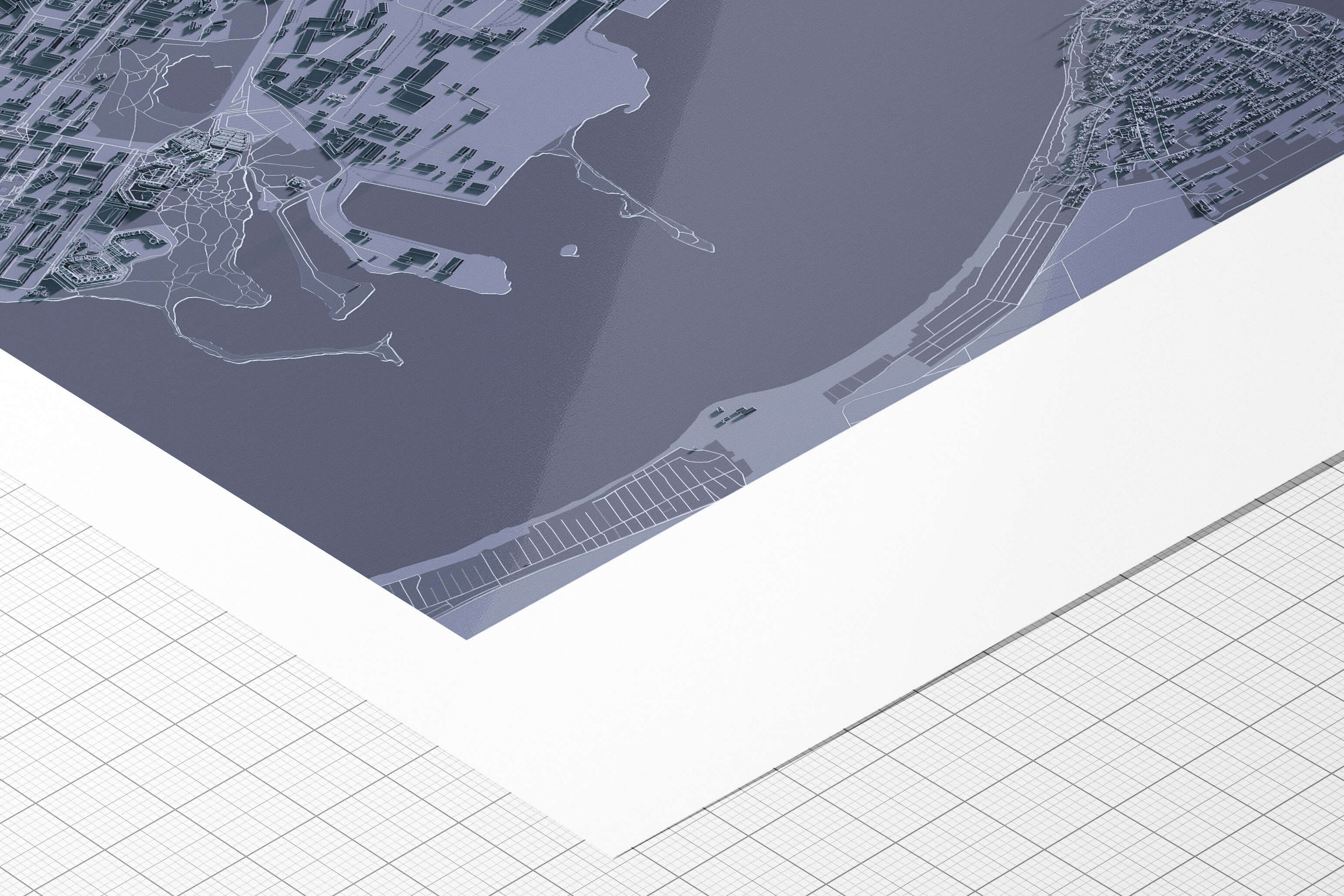 Якісний друк на папері hahnemuhle 3д мапи Миколаєва