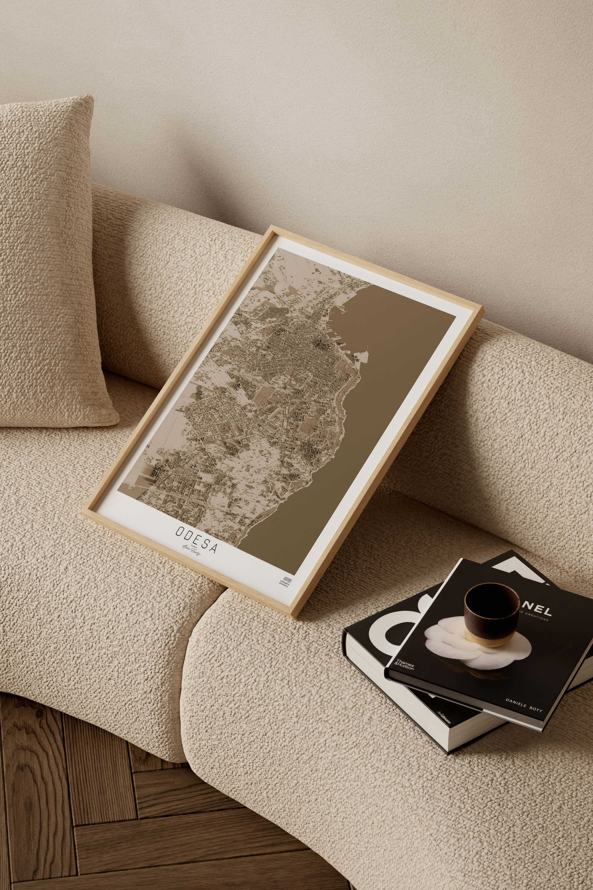 Подарункова вінтажна 3д мапа міста Одеса в сучасному стилі