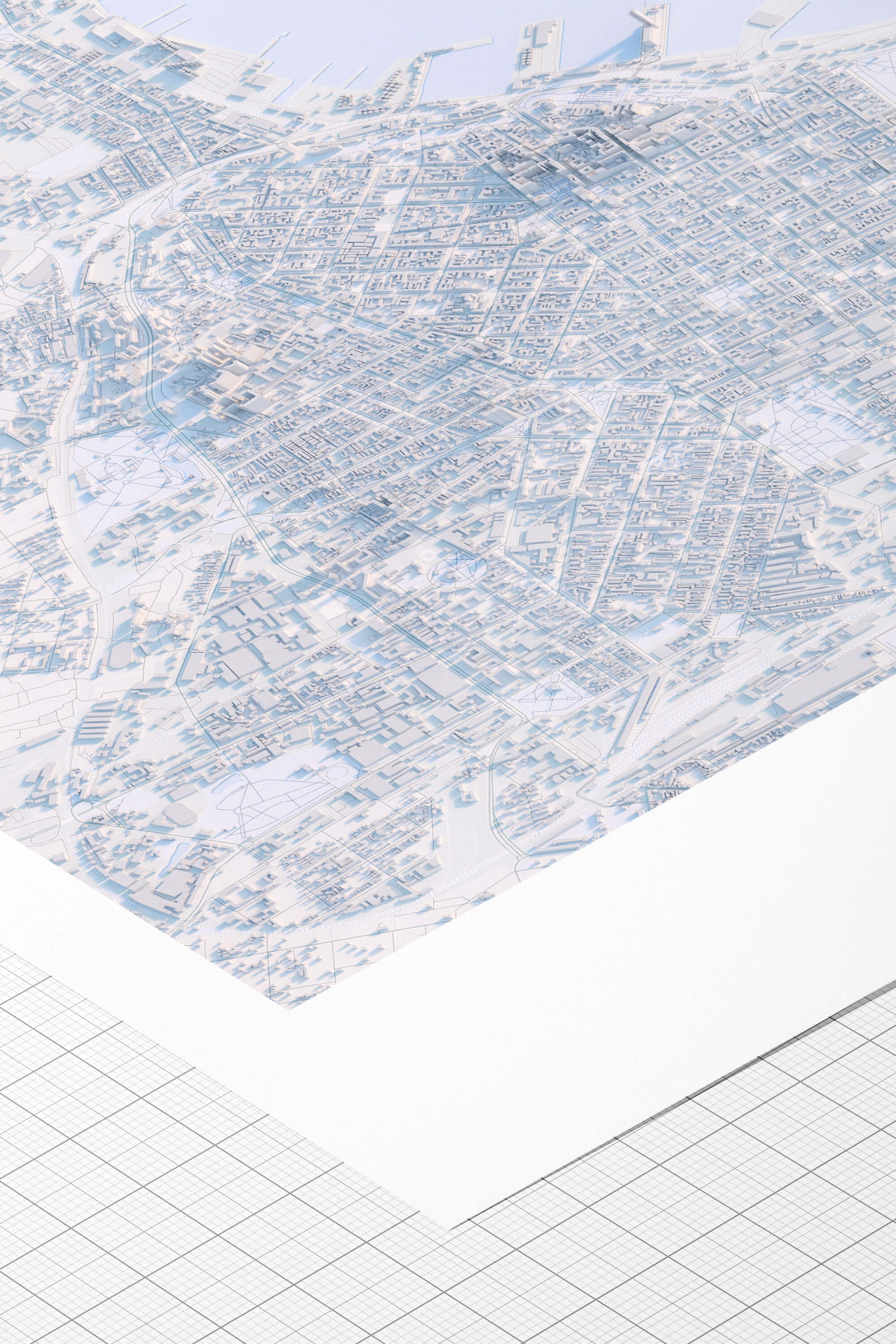 Преміум друк на папері hahnemuhle glossy 3д мапи Одеси