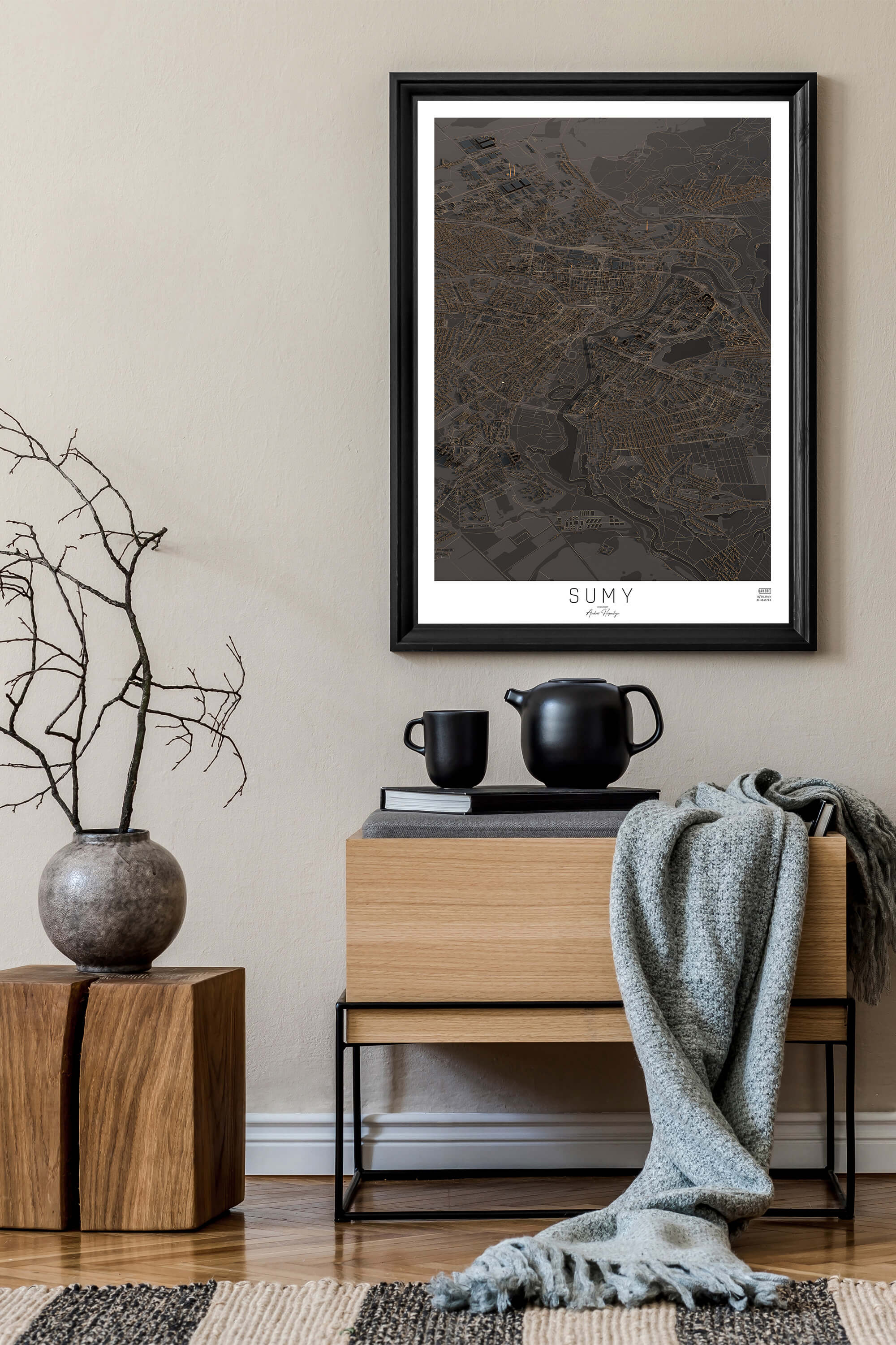 Рівне та його 3д постер в рамці у кімнаті