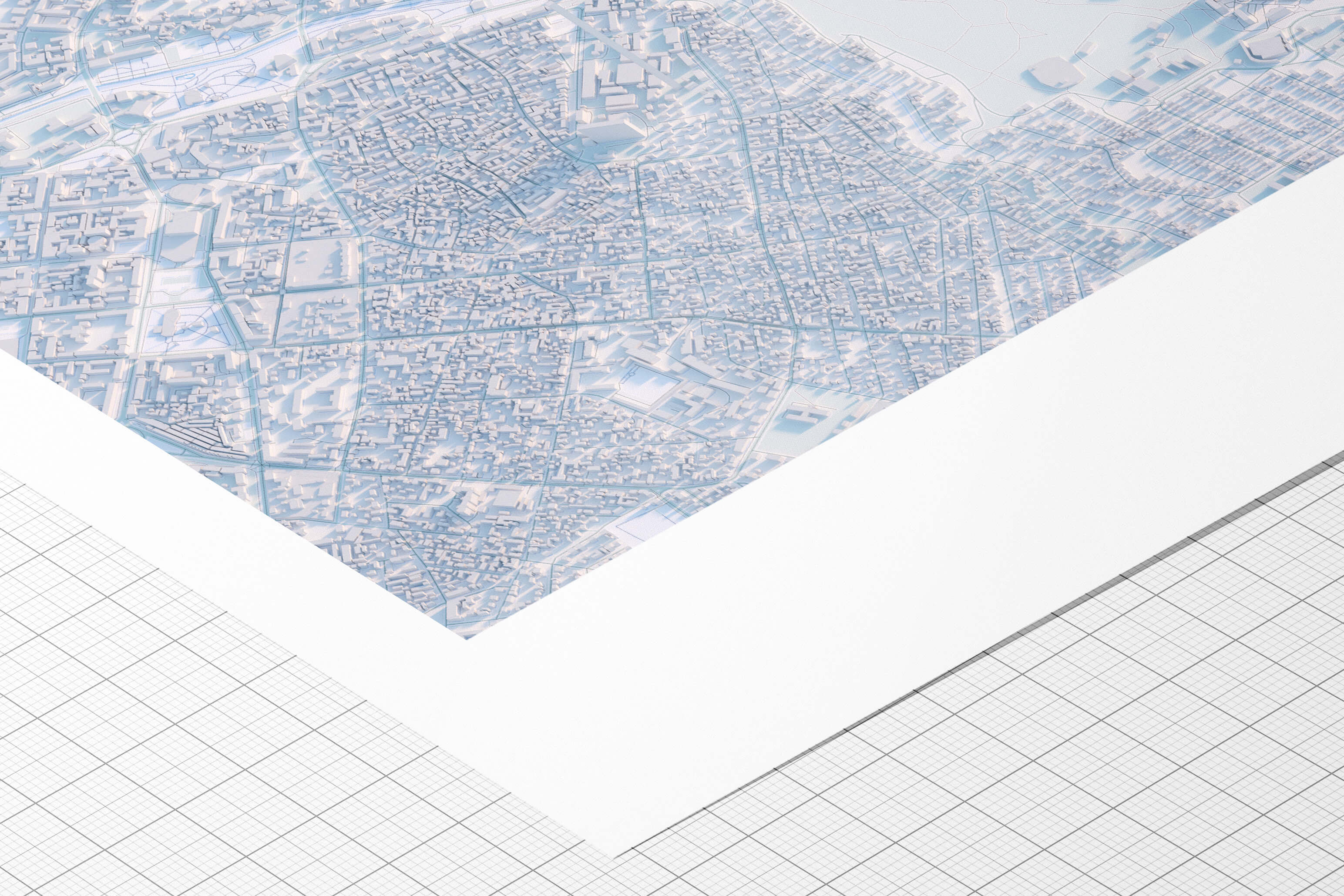 Преміум друк на папері hahnemuhle glossy 3д мапи Сімферополя