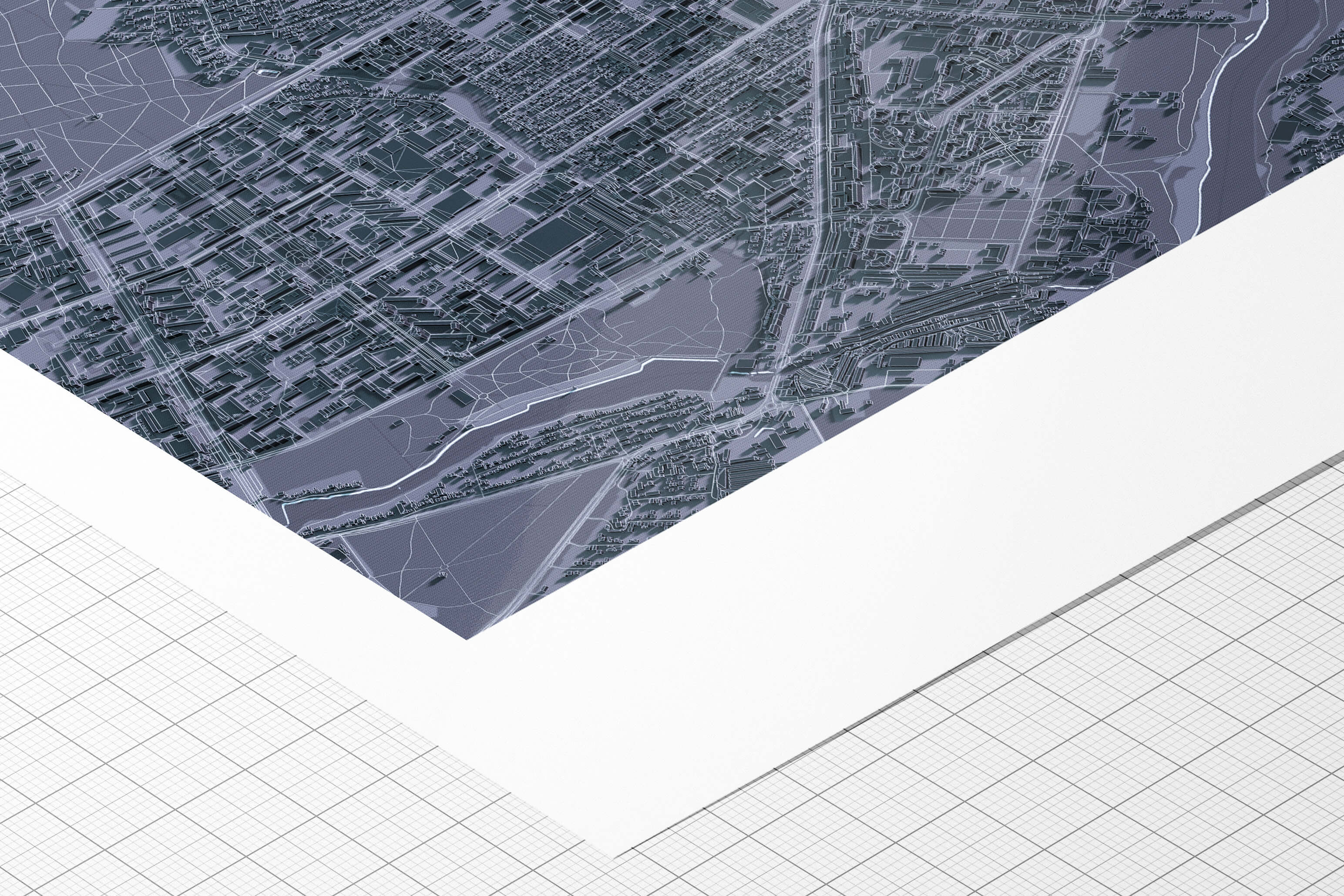 Якісний друк на папері hahnemuhle 3д мапи Вінниці