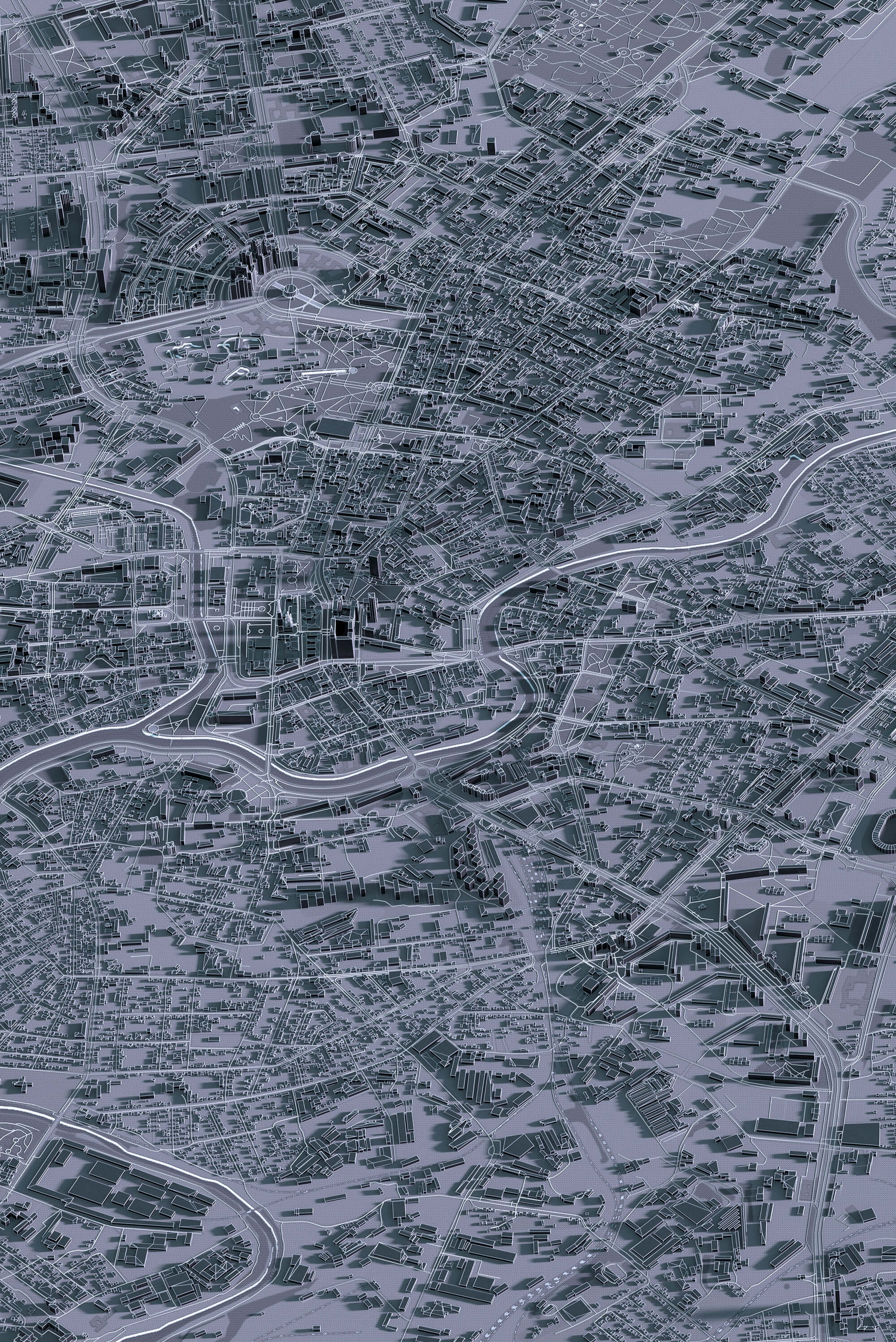 Детальна мапа Харкова в 3д стилі