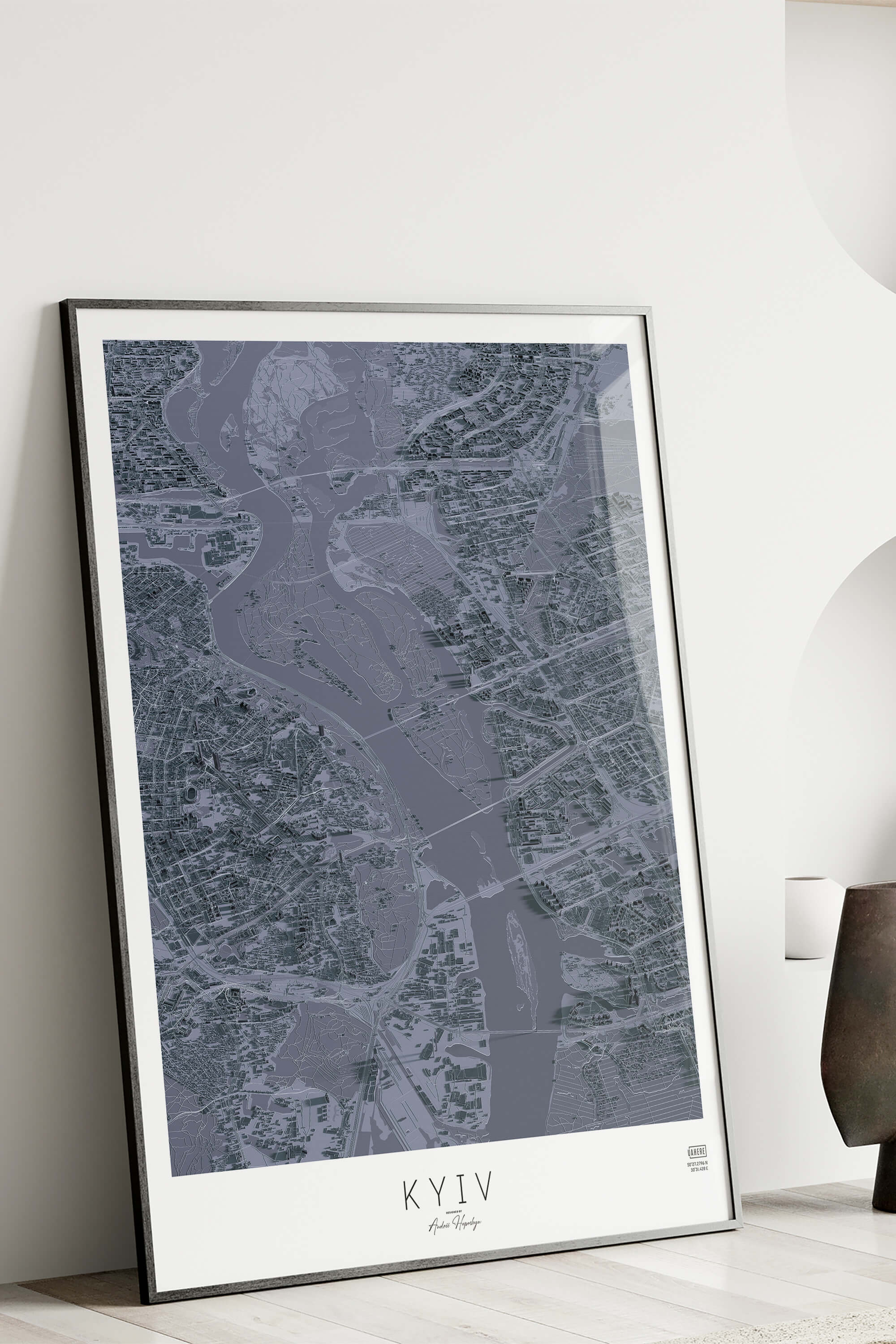 Приклад друкованої мапи Києва нічний або вечірній