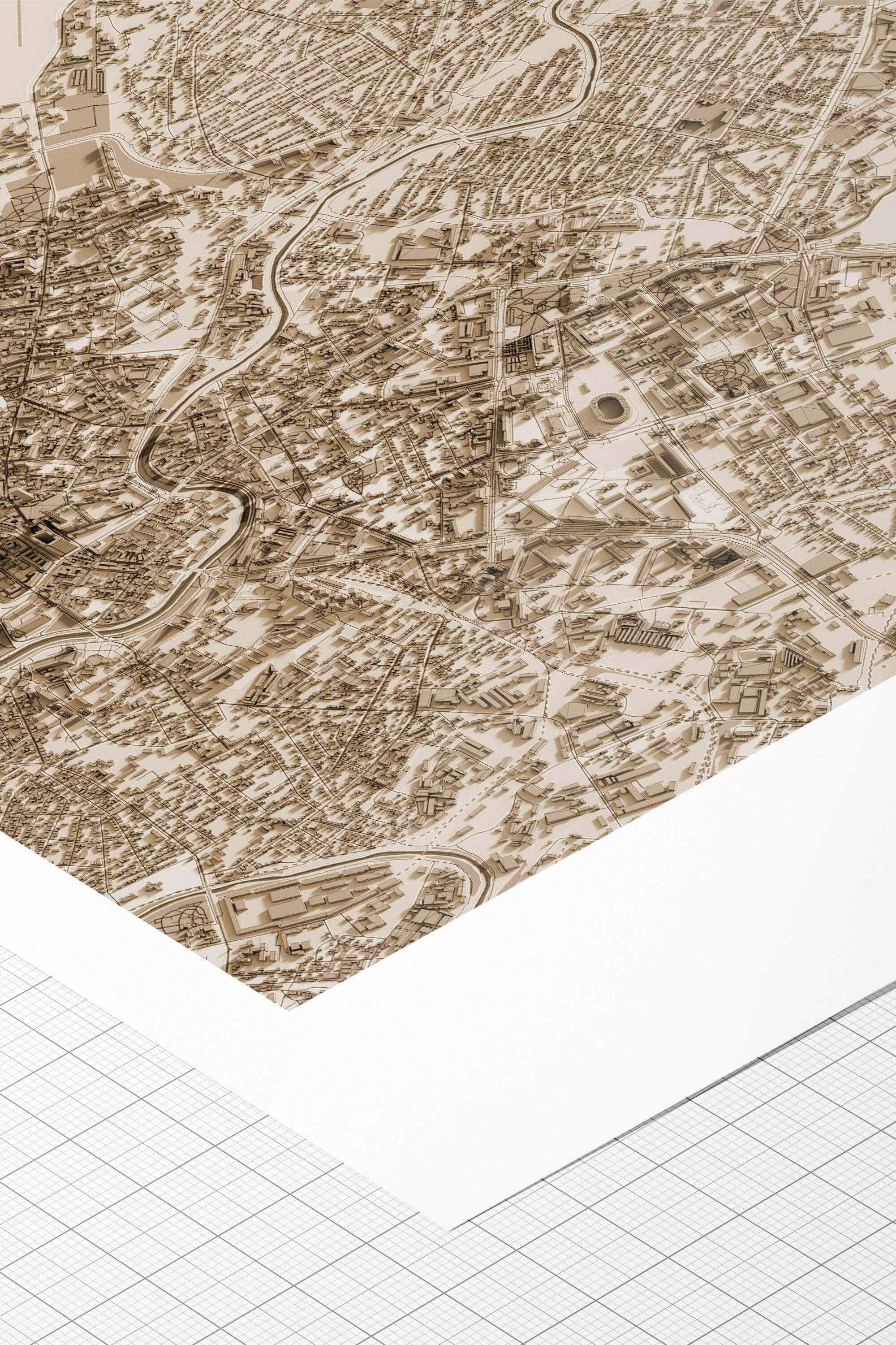 Приклад якісного друку мапи Харкова на папері hahnemuhle