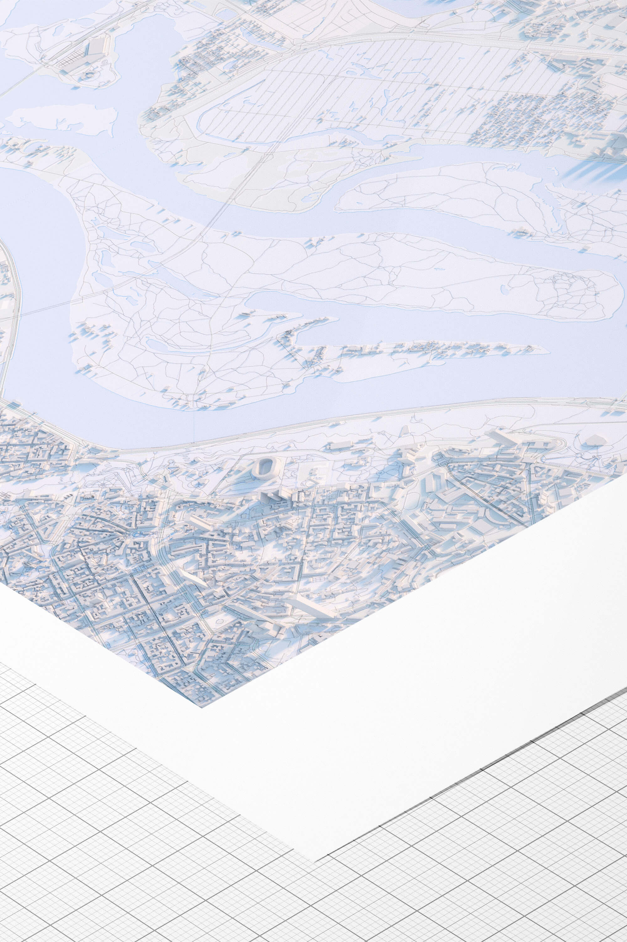 папір hahnemuhle та приклад якісного друку світлої мапи Києва