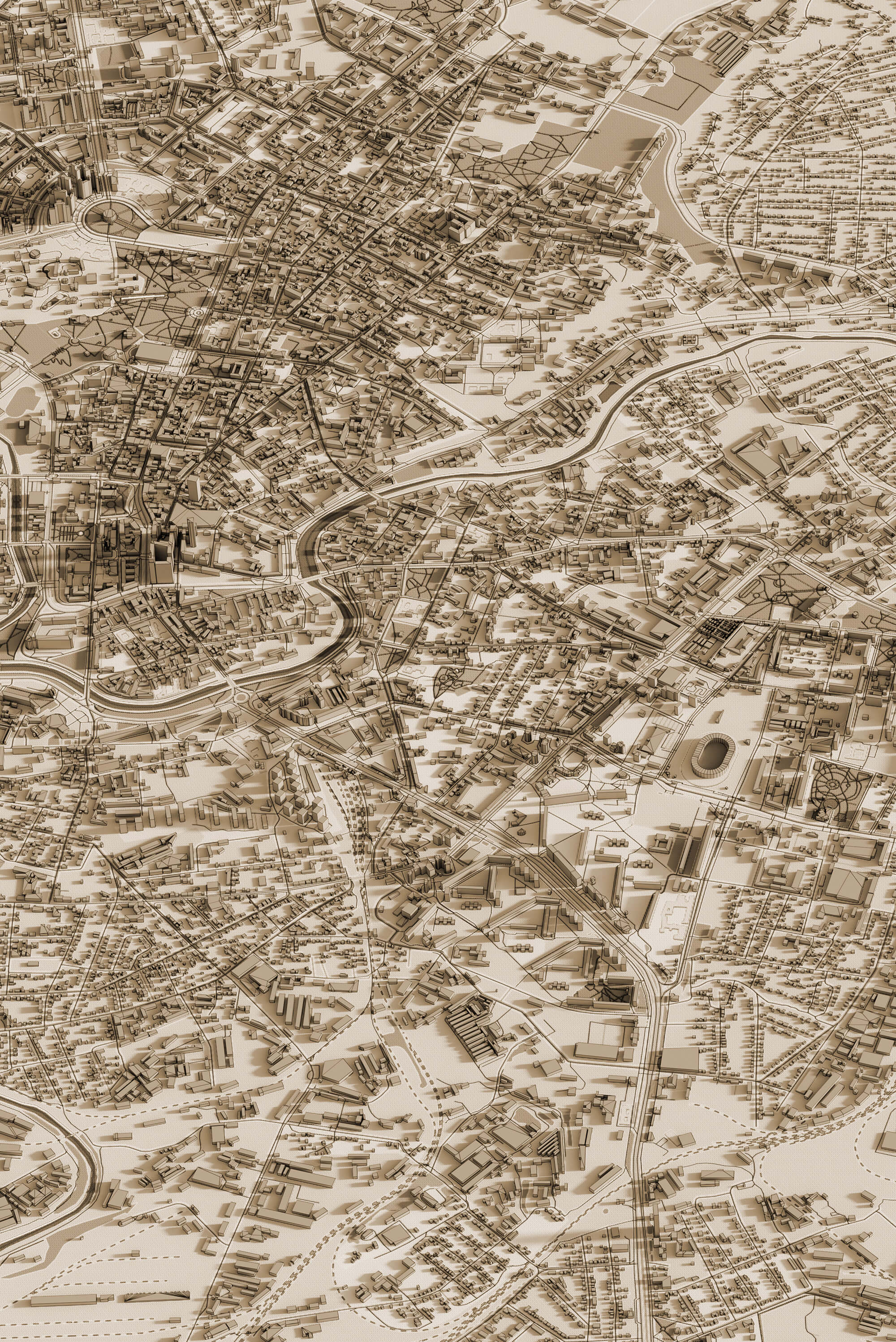 Об'ємне зображення Харкова у стильному виконанні