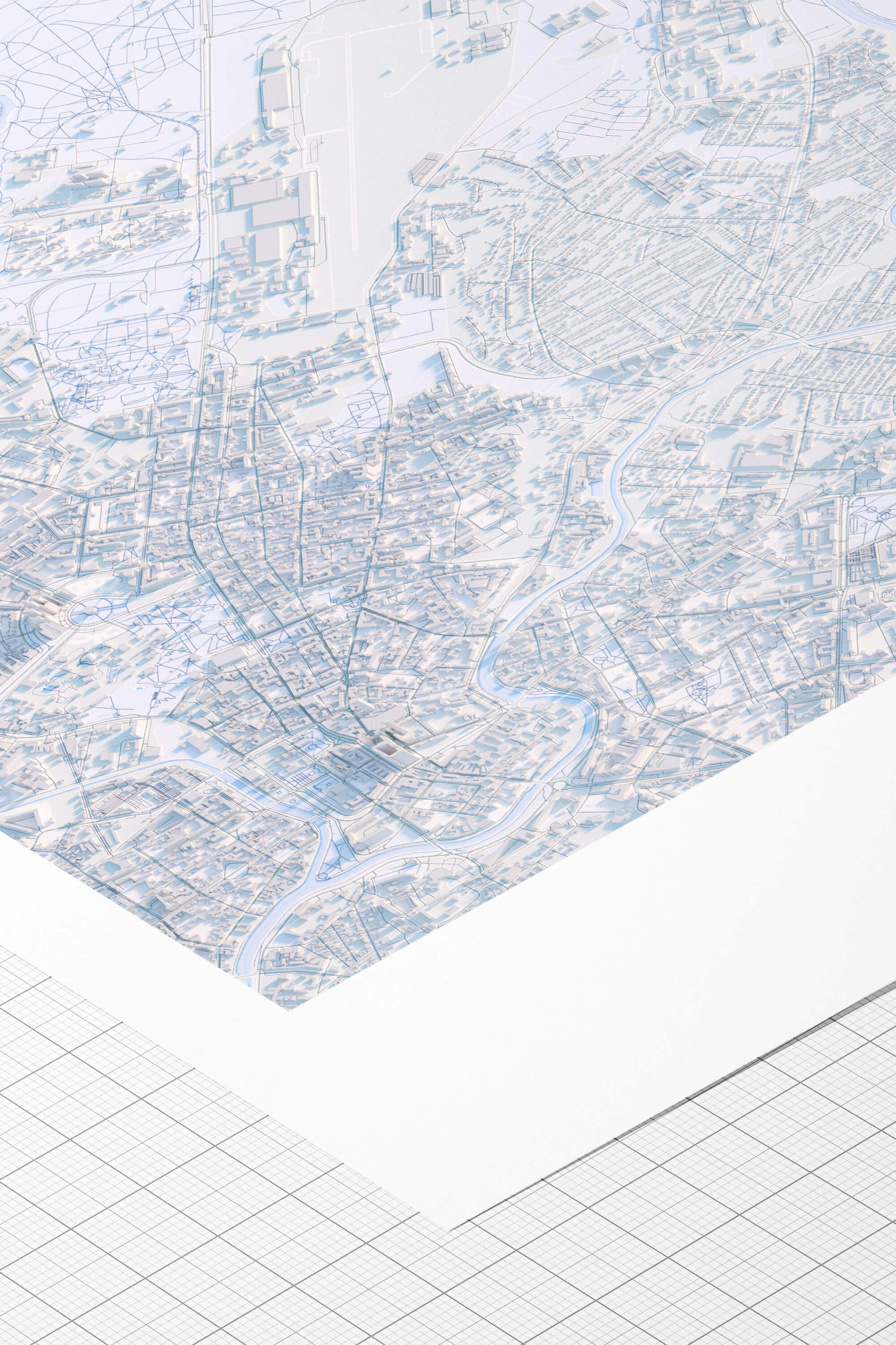 Надрукована частина мапи міста Харків